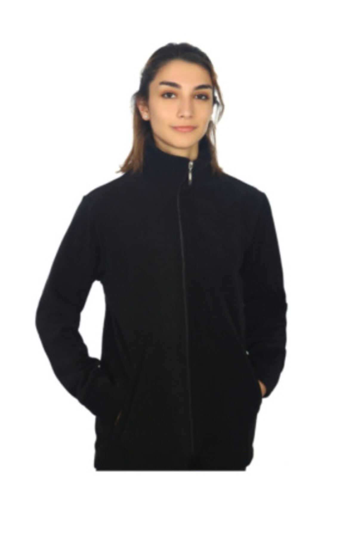 Taşoğlu Collection Unisex Siyah Cepli Kışlık Polar