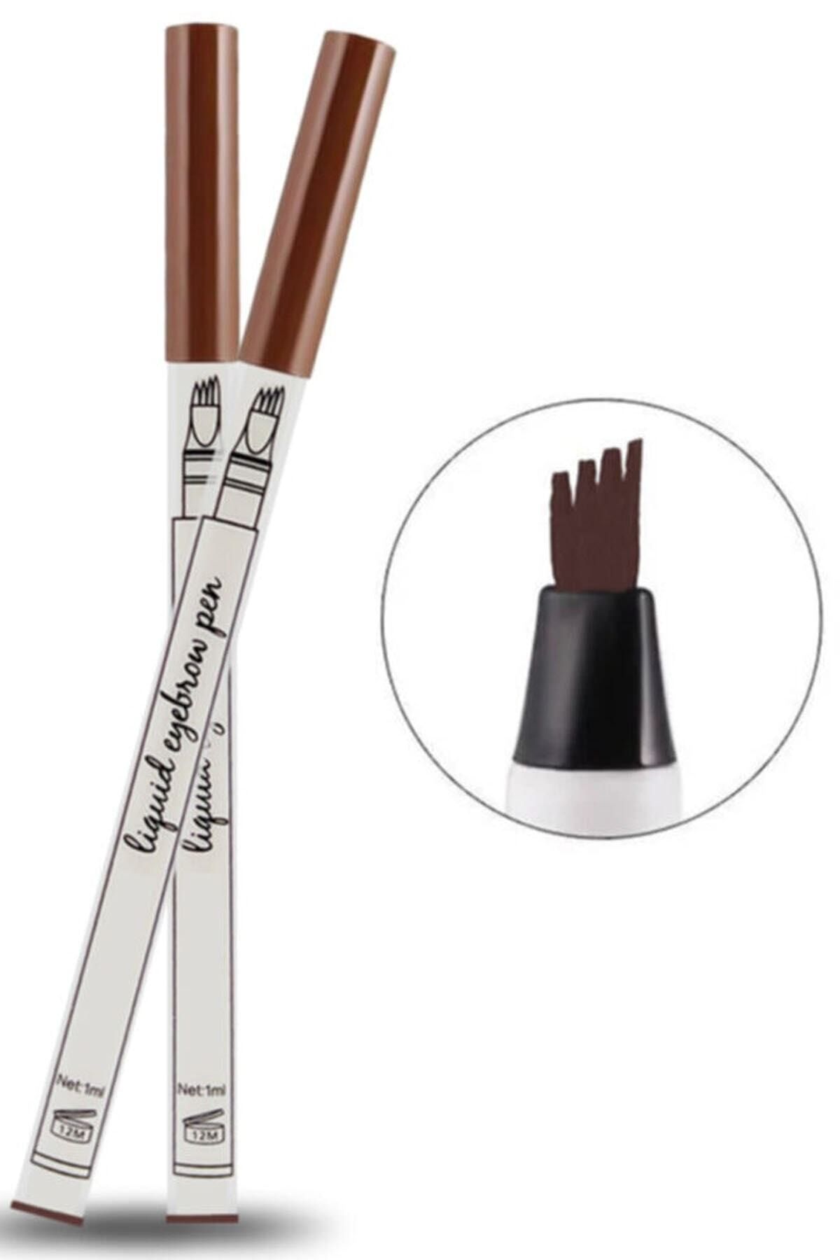 Rood Wit Fine Sketch Kaş Kalemi Şekillendirme Boyama Kaş Rimeli Kalıcı Microblading (kahverengi)