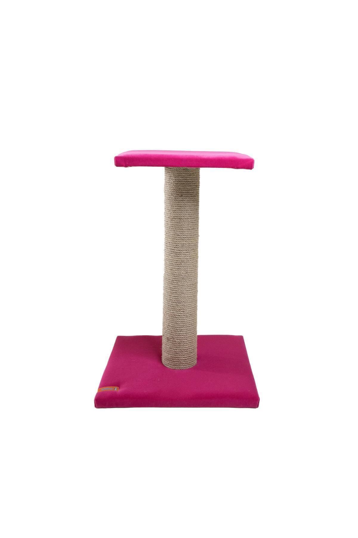PUGALO Catnipli Platform Pembe Kedi Tırmalama Tahtası Pembe Kalın Boru Tırmalama Tahtası