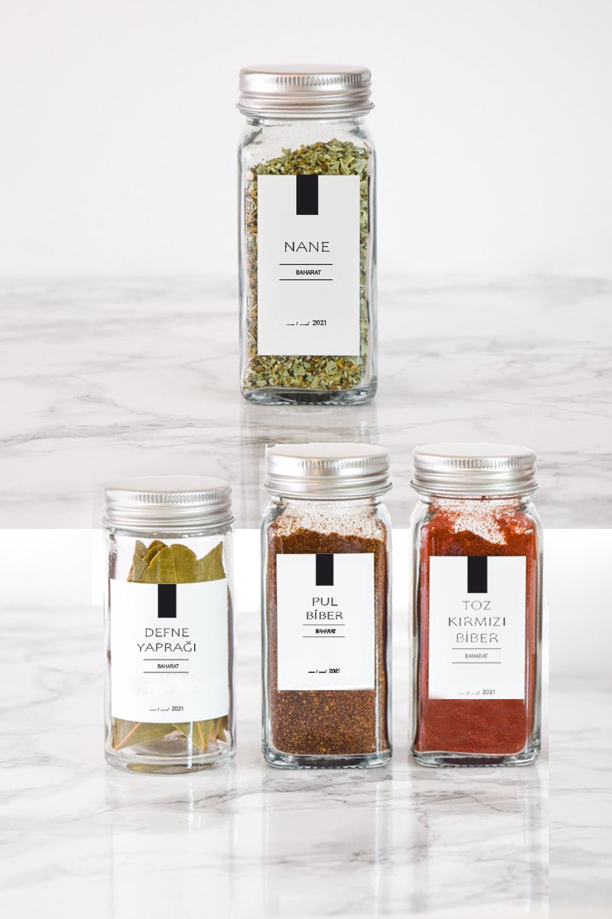 Ev Aşkı Modern Baharat-bakliyat-tahıl Etiketi 75 Li