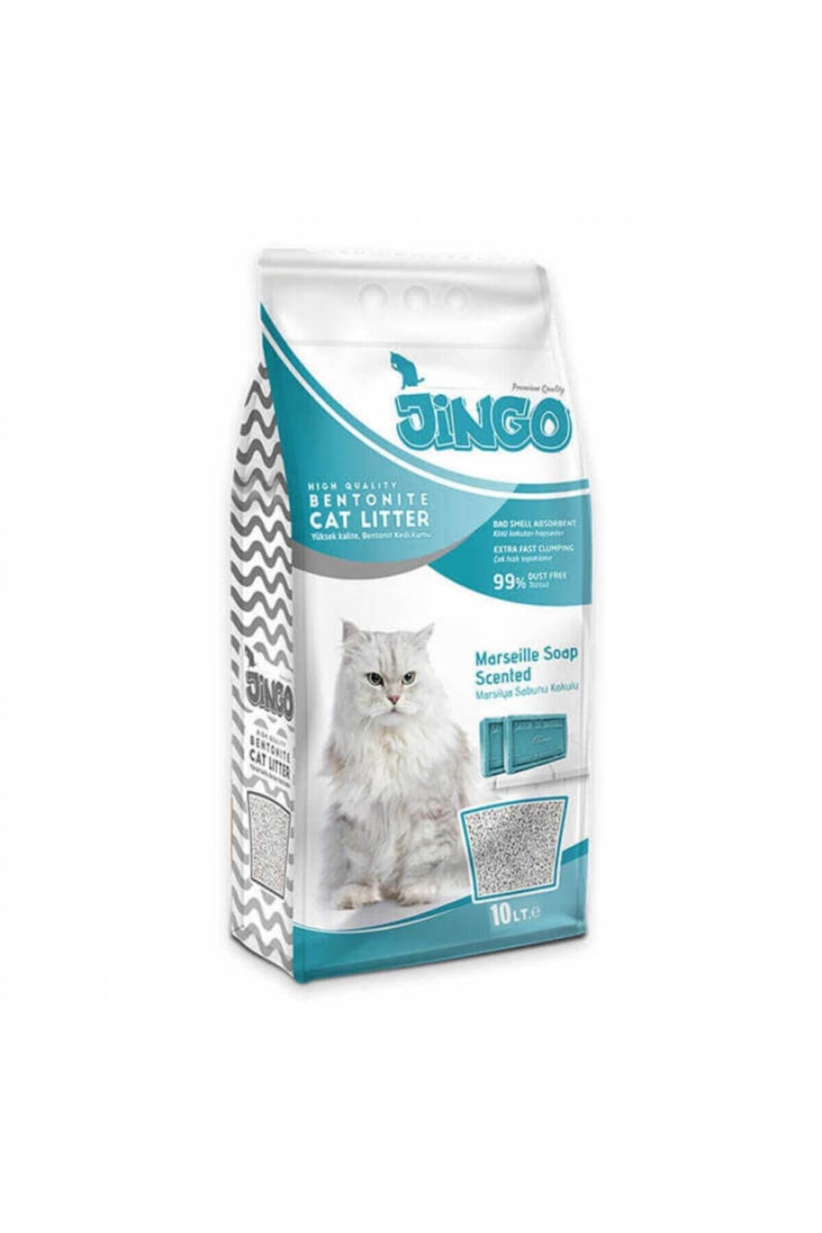 Jingo Marsilya Sabun Kokulu Bentonit Kedi Kumu 10 L