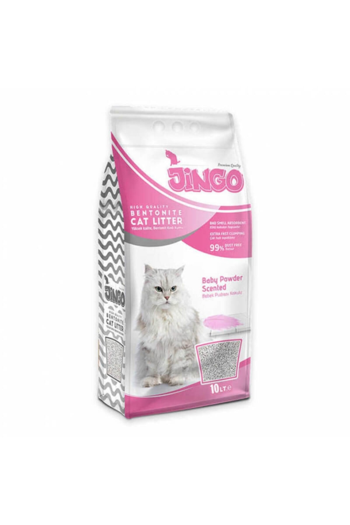 Jingo Bebek Pudra Kokulu Bentonit Kedi Kumu 10 lt