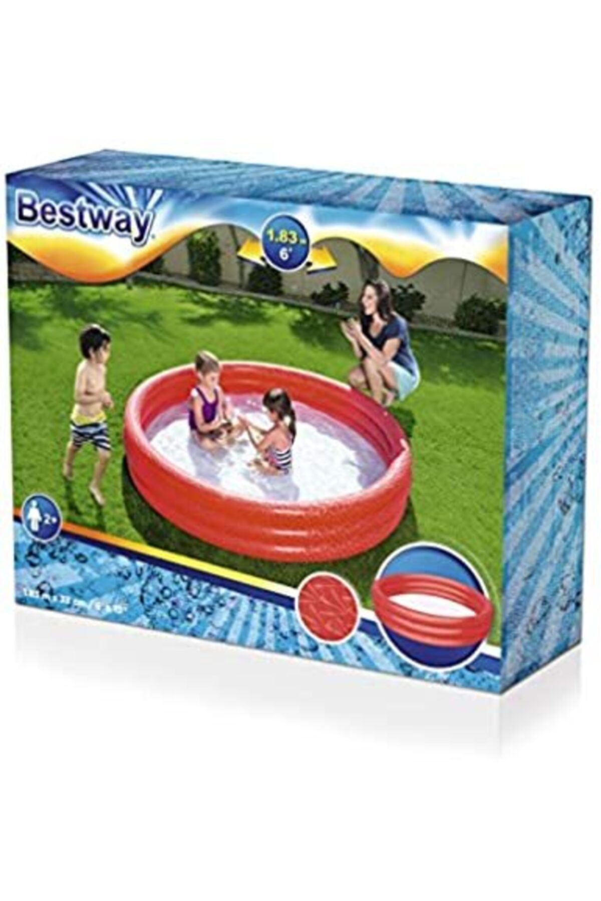 BESTWAY 183 X 33 Cm 3 Bölmeli Mavi Jumbo