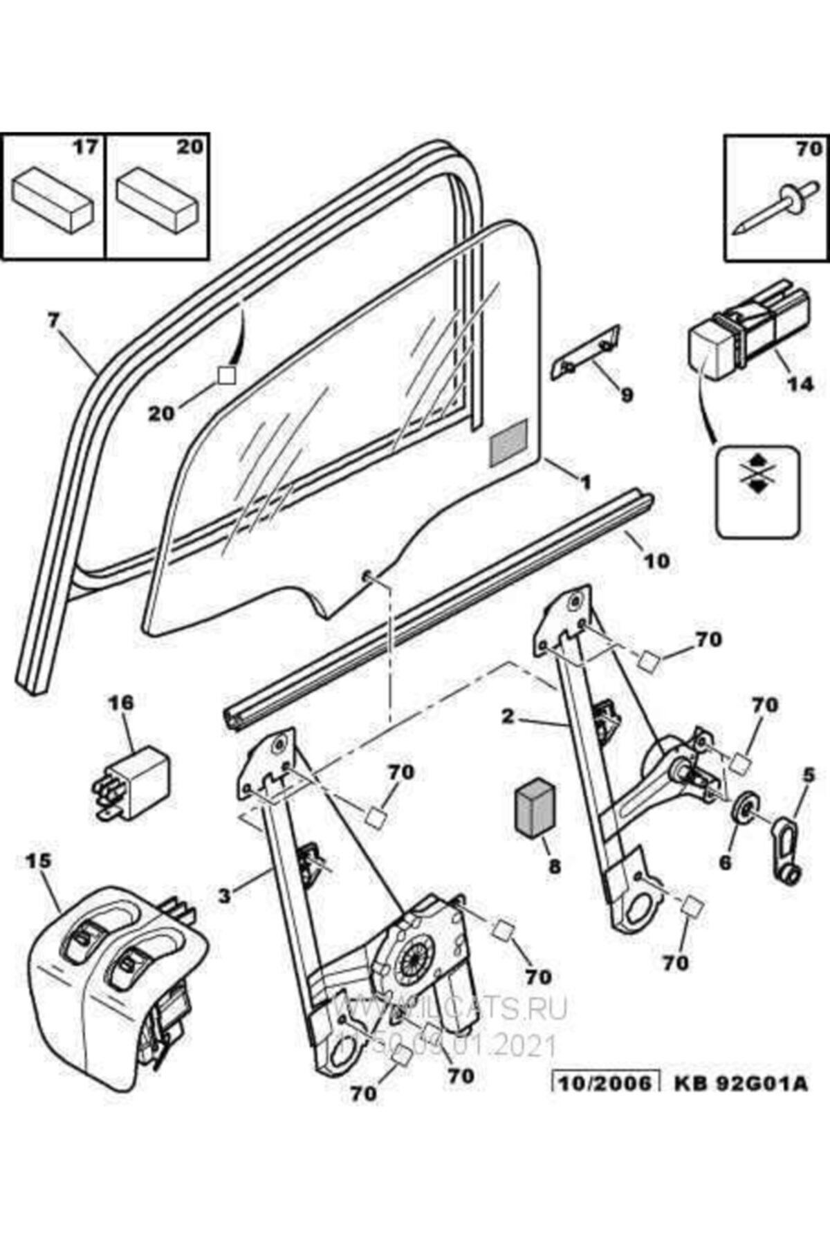 Peugeot 206 Arka Cam Dış Fitili Sağ Orjinal 9300a8