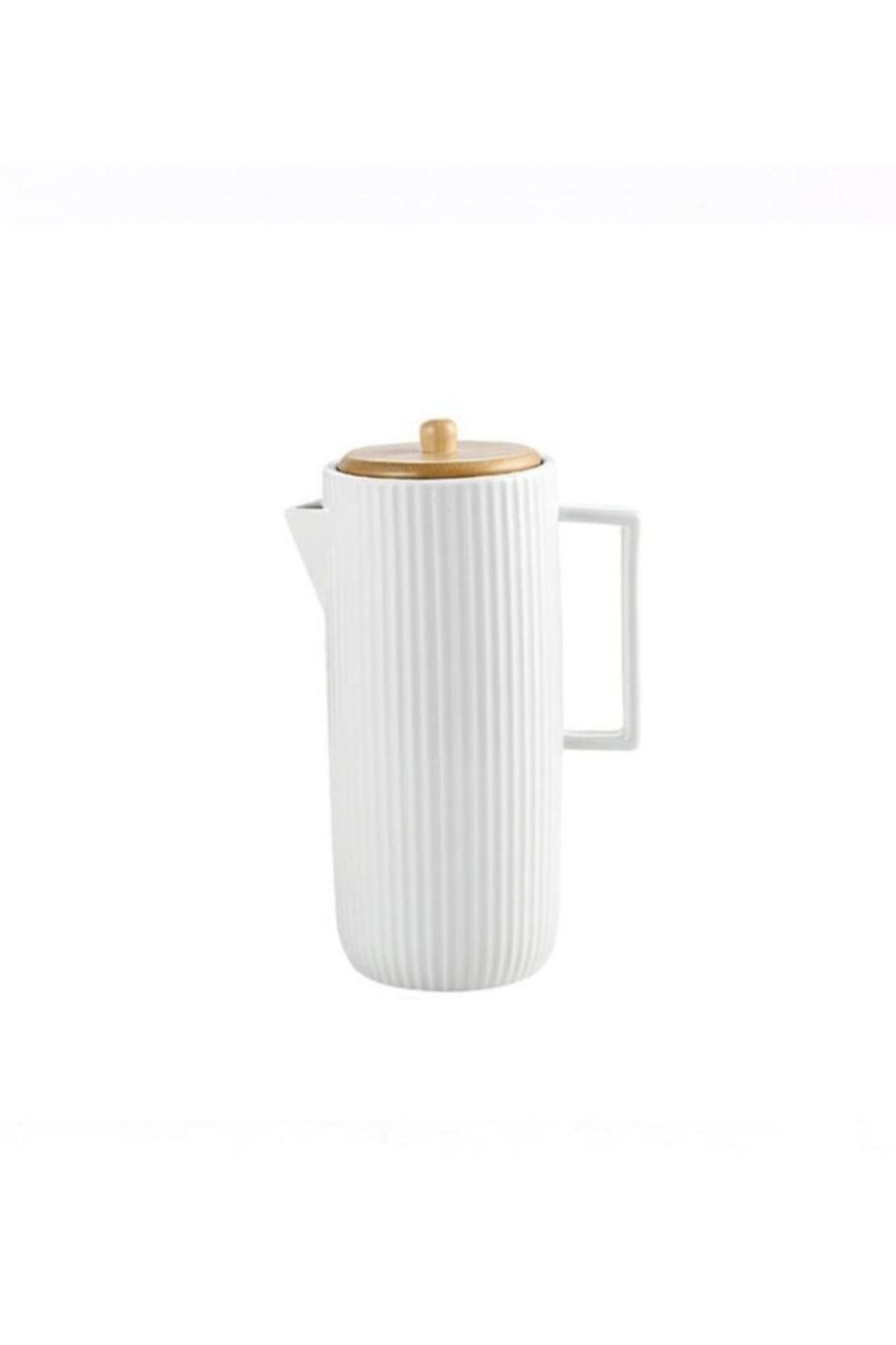 Sadık Plastik SP Lısbone 1000 Ml Porselen Bambu Kapaklı Yağlık