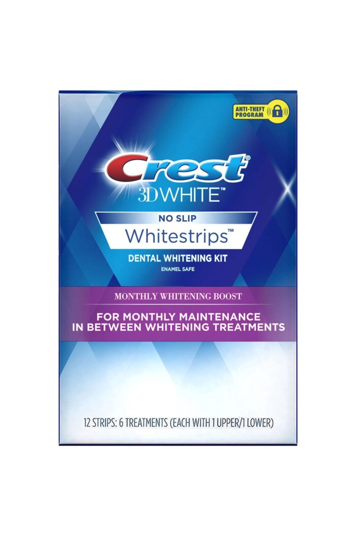 CREST 3d White Monthly Whitening Boost 12 Whitestrips 6 Aylık