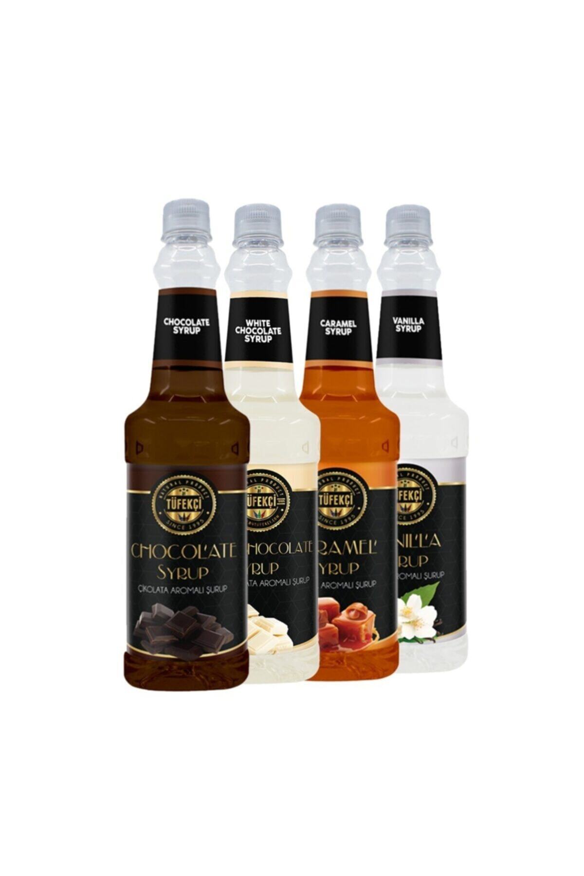 By Tüfekçi Karamel, Vanilya, Çikolata Ve Beyaz Çikolata Şurubu 4'lü Avantajlı Paket 4x750 Ml