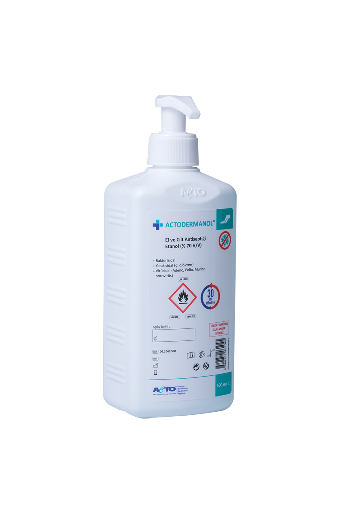 Actodermanol El Ve Cilt Dezenfektanı 500 ml