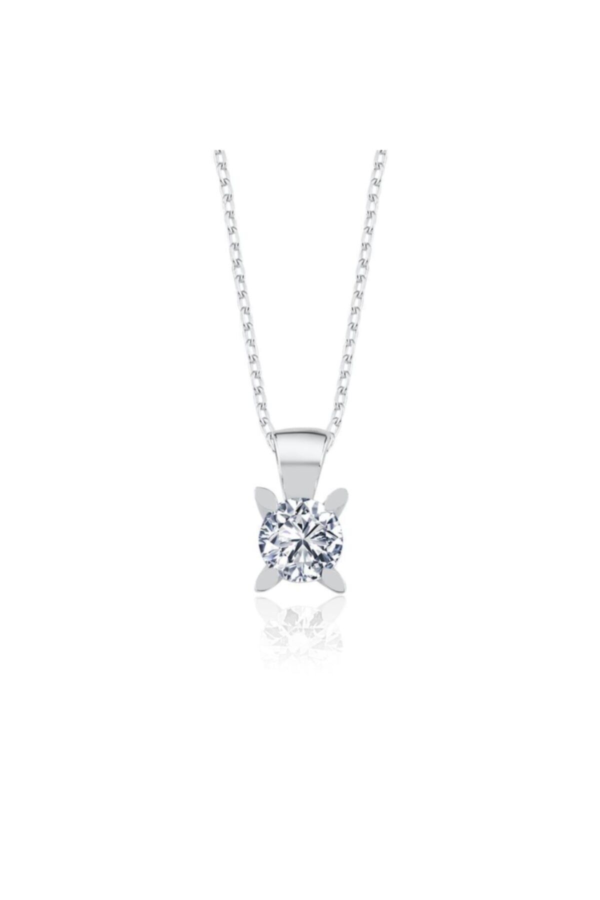 Mia Vento 0.75 Karat Mia Zirconia Markiz Esinti Tektaş Gümüş Kolye