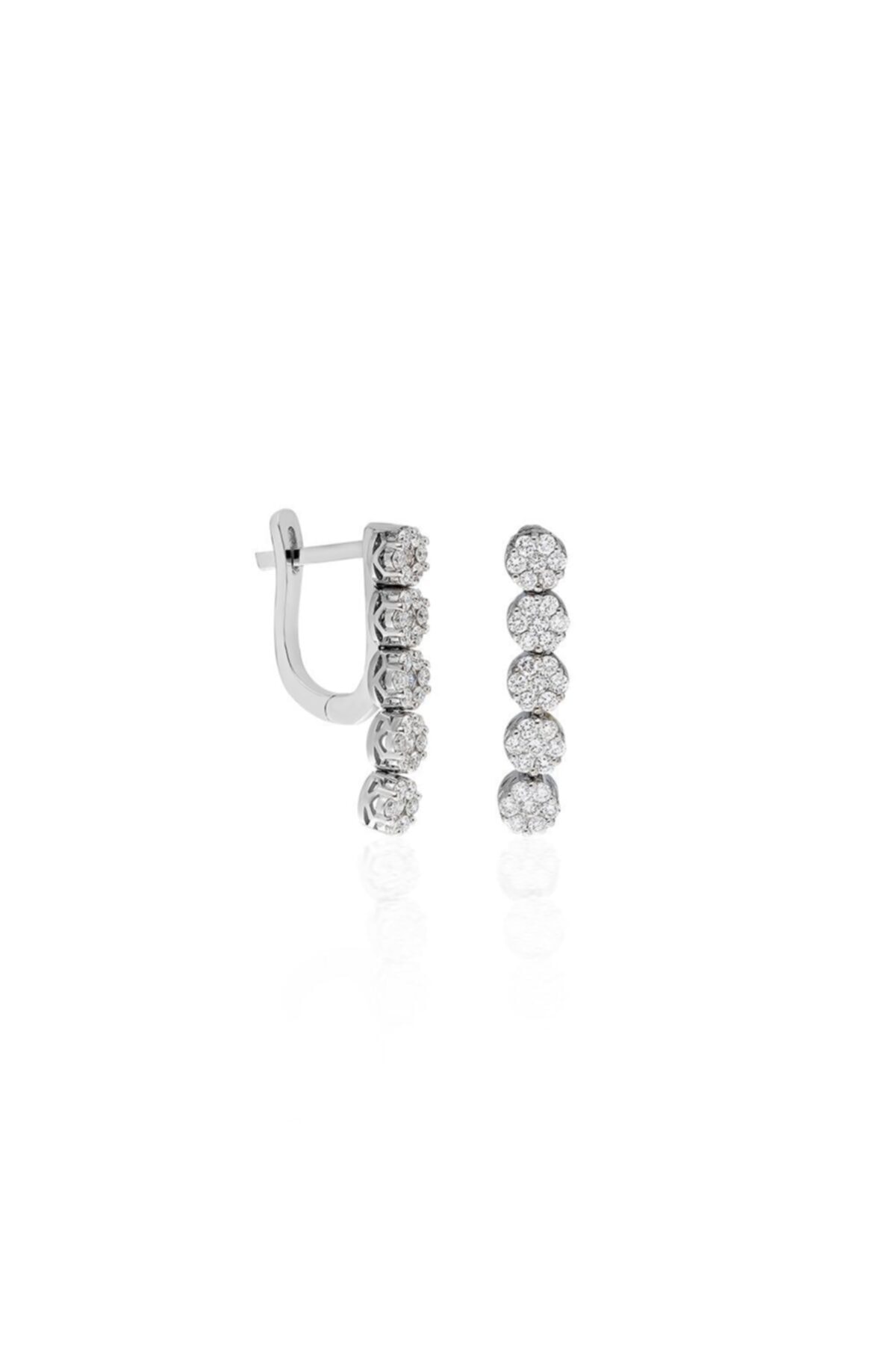 Vav Pırlanta 0,72 Ct 18 Ayar Pırlanta Küpe