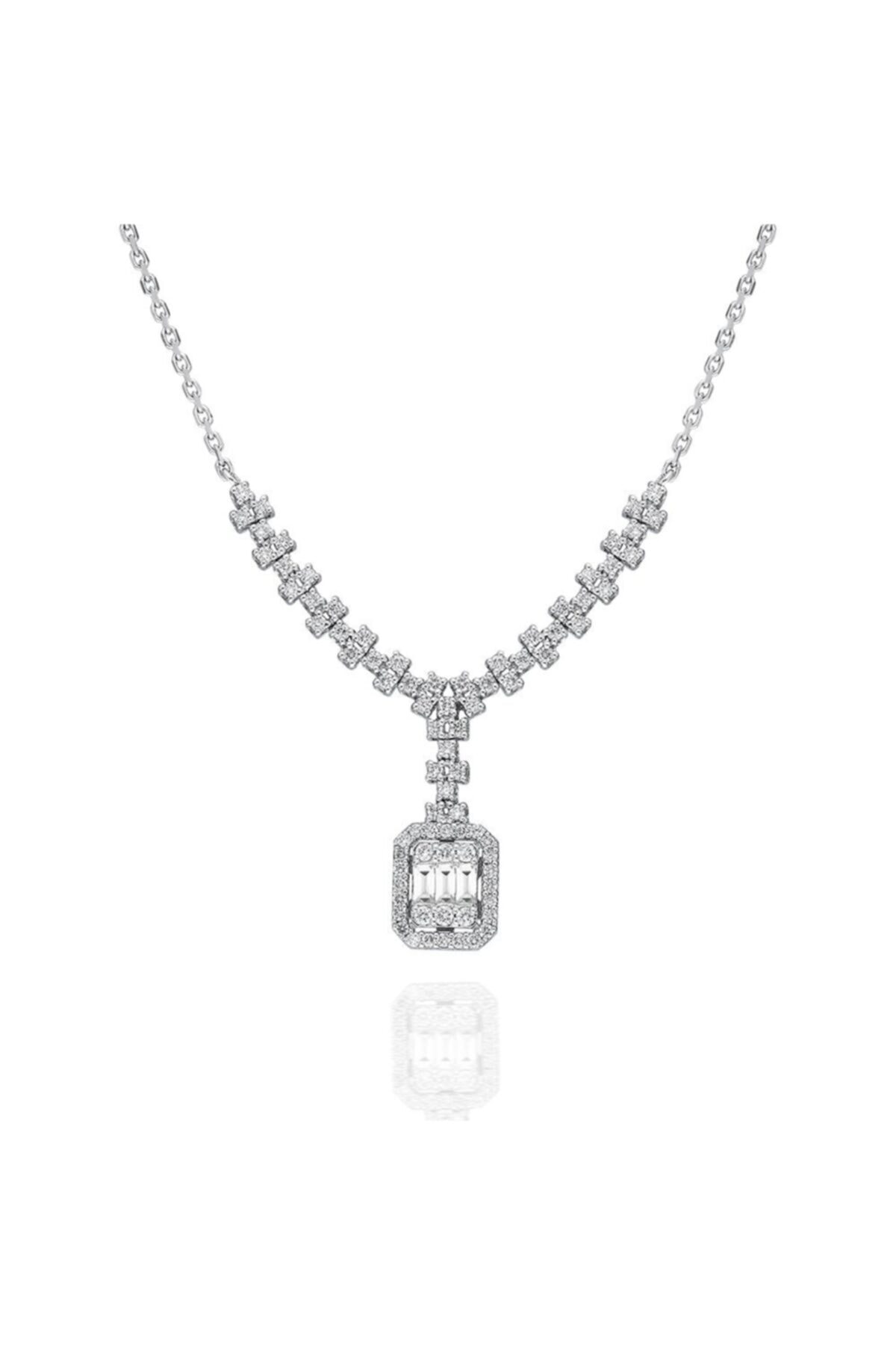 Vav Pırlanta 0,72 Ct 14 Ayar Pırlanta Kolye
