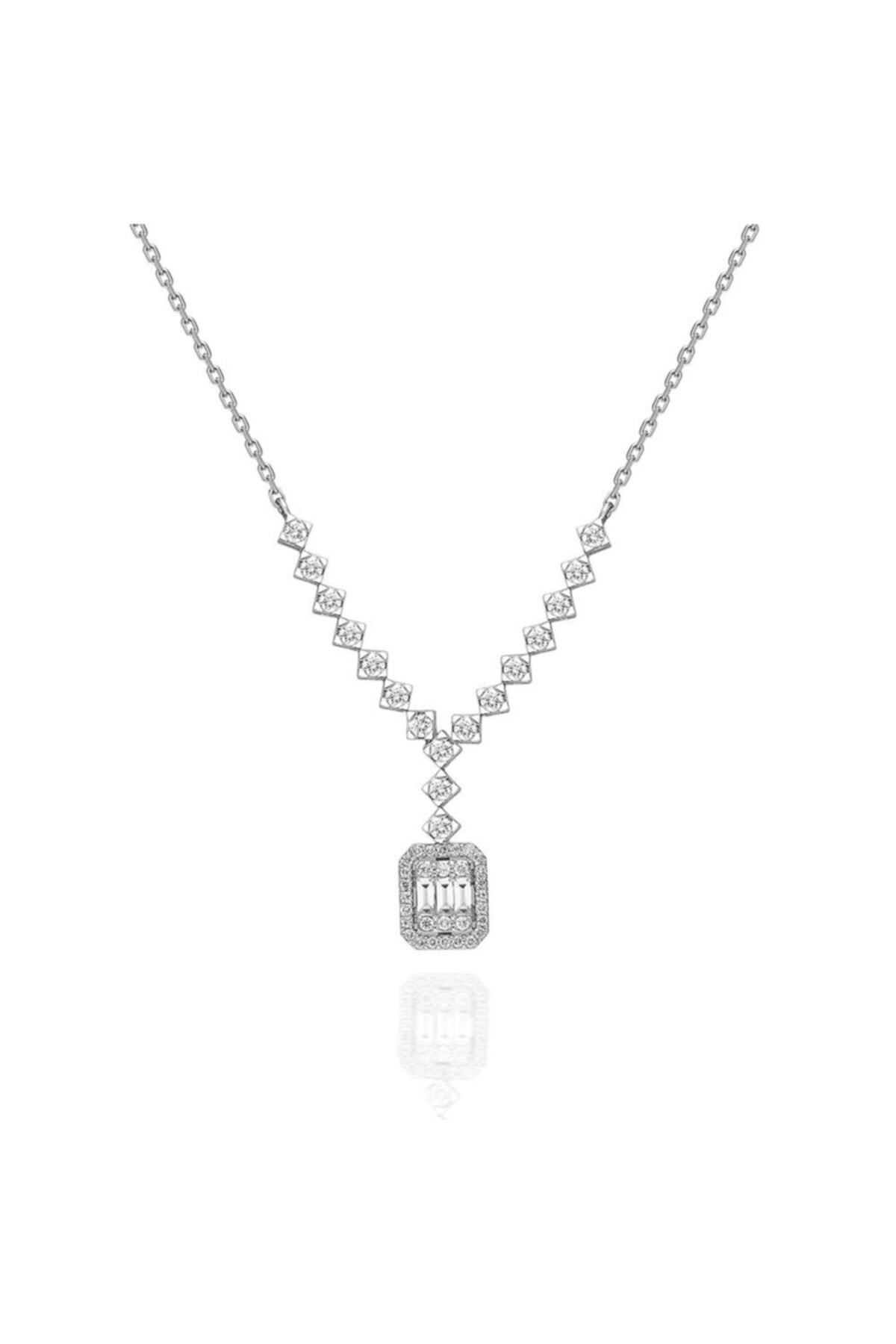 Vav Pırlanta 0,74 Ct 14 Ayar Pırlanta Kolye