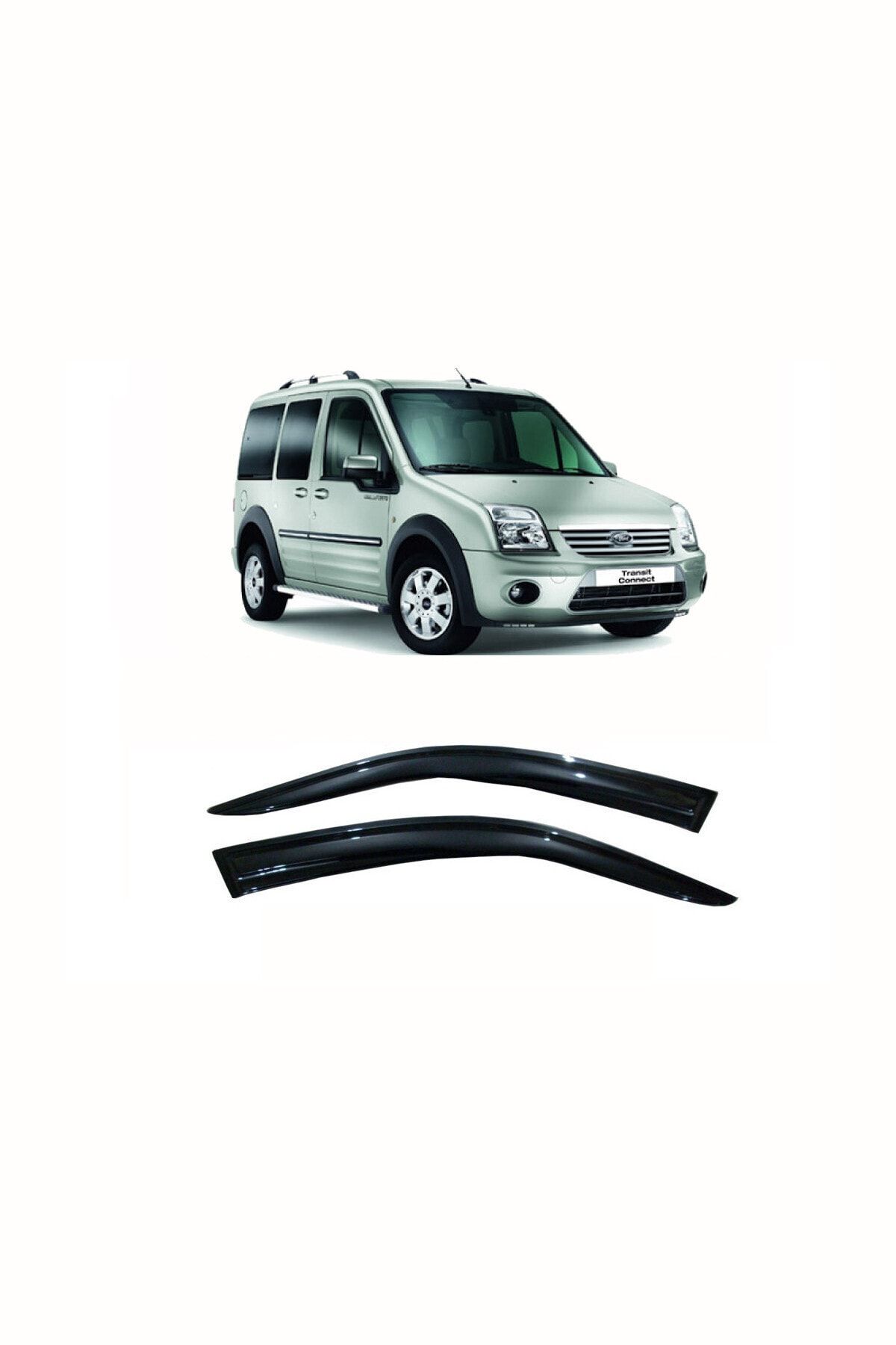 CARDANADAM Ford Connect Cam Rüzgarlığı 2012 Model 2 Li Set Kendinden Yapışkanlı Parlak Siyah Şık Tasarım