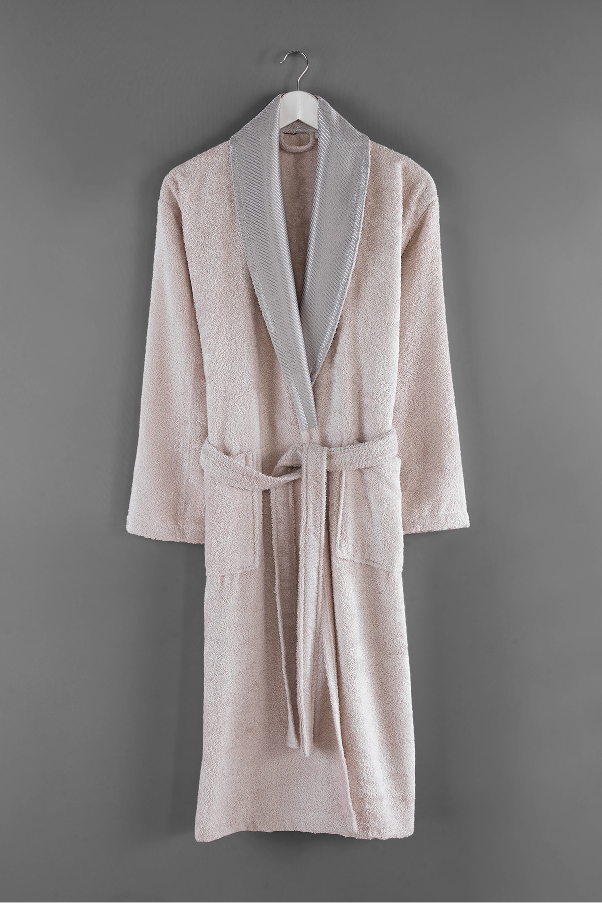 Casa Carina Erkek Bej Bambu Bornoz 2