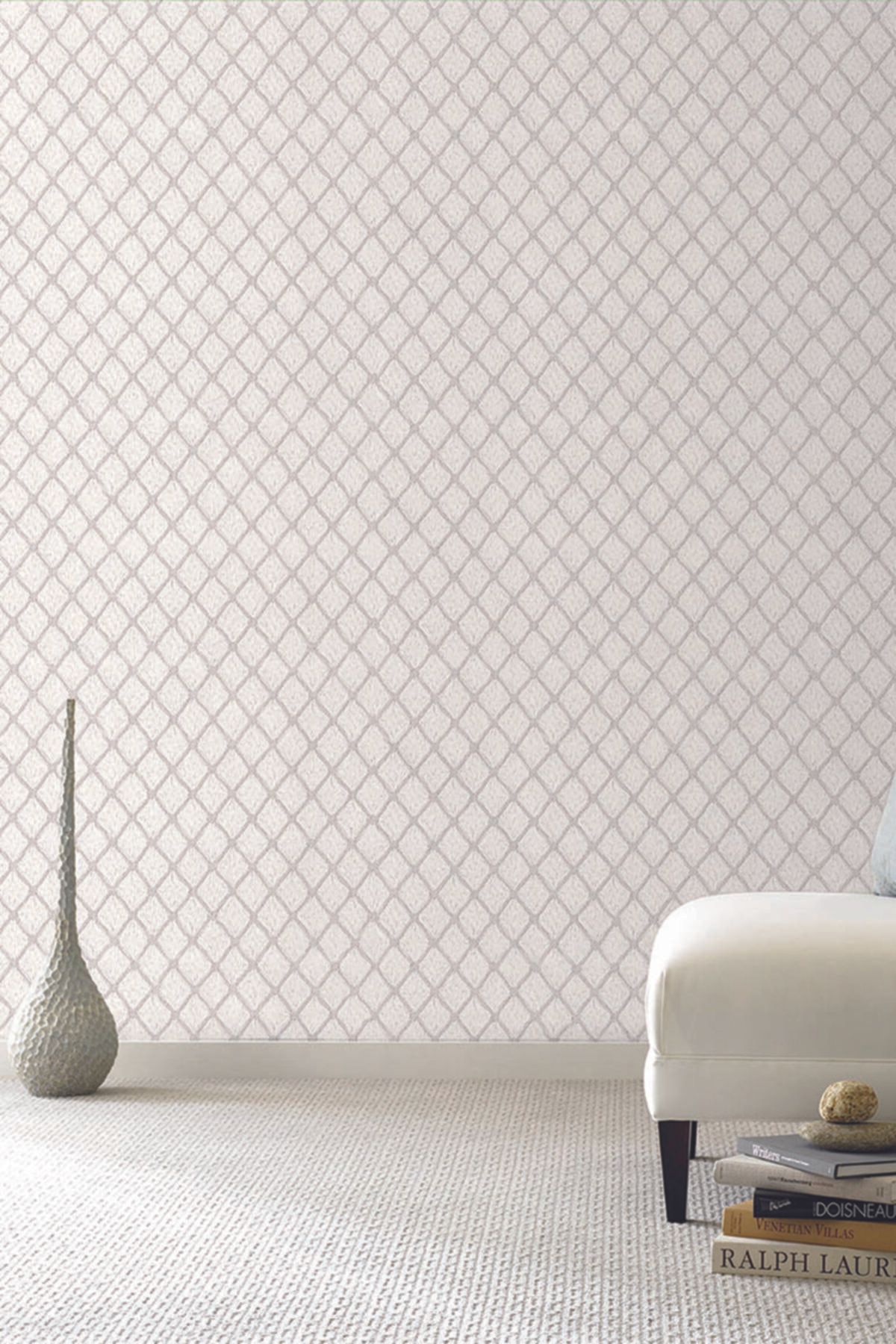 Decowall Armani Gri Kare Desenli Duvar Kağıdı 3009-07