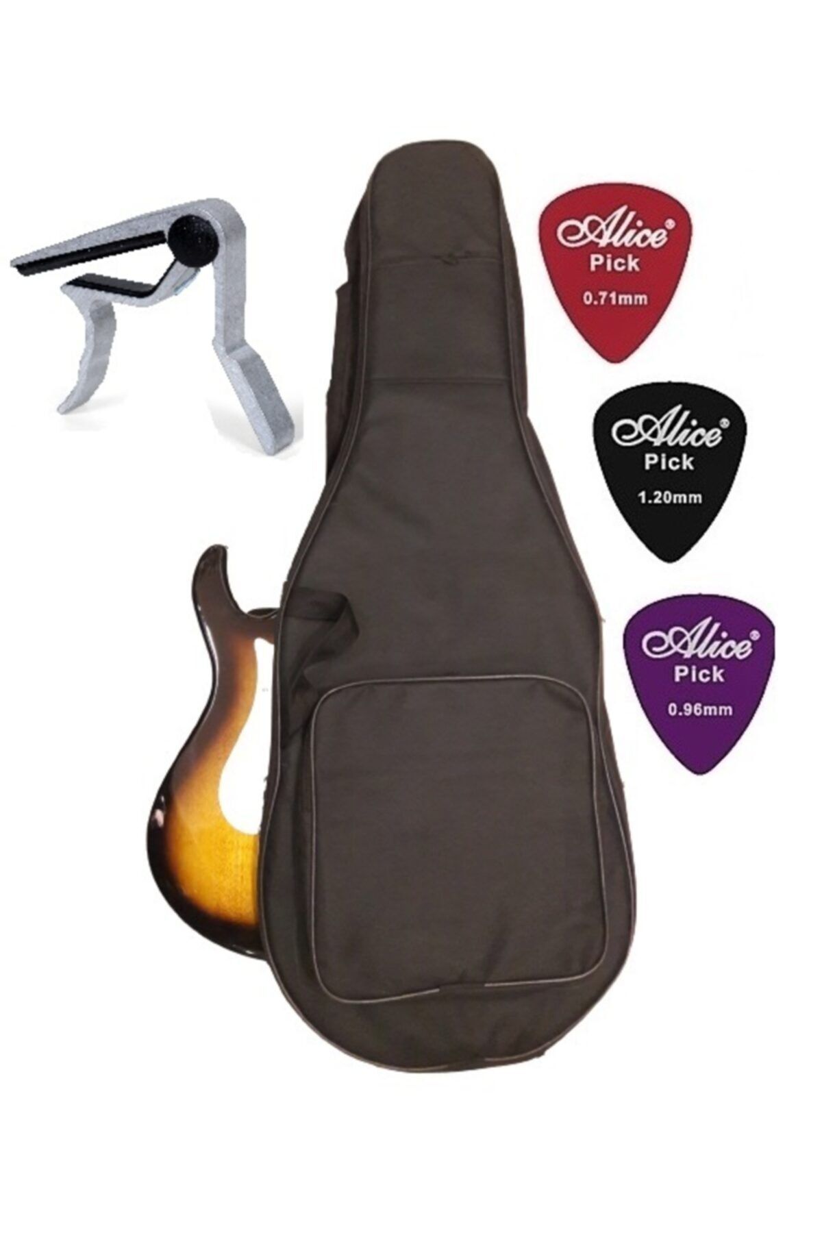 MASTERWORK Pongee Elektro Soft Case Gitar Kılıfı Su Geçirmez +pena + Kapo Hediye