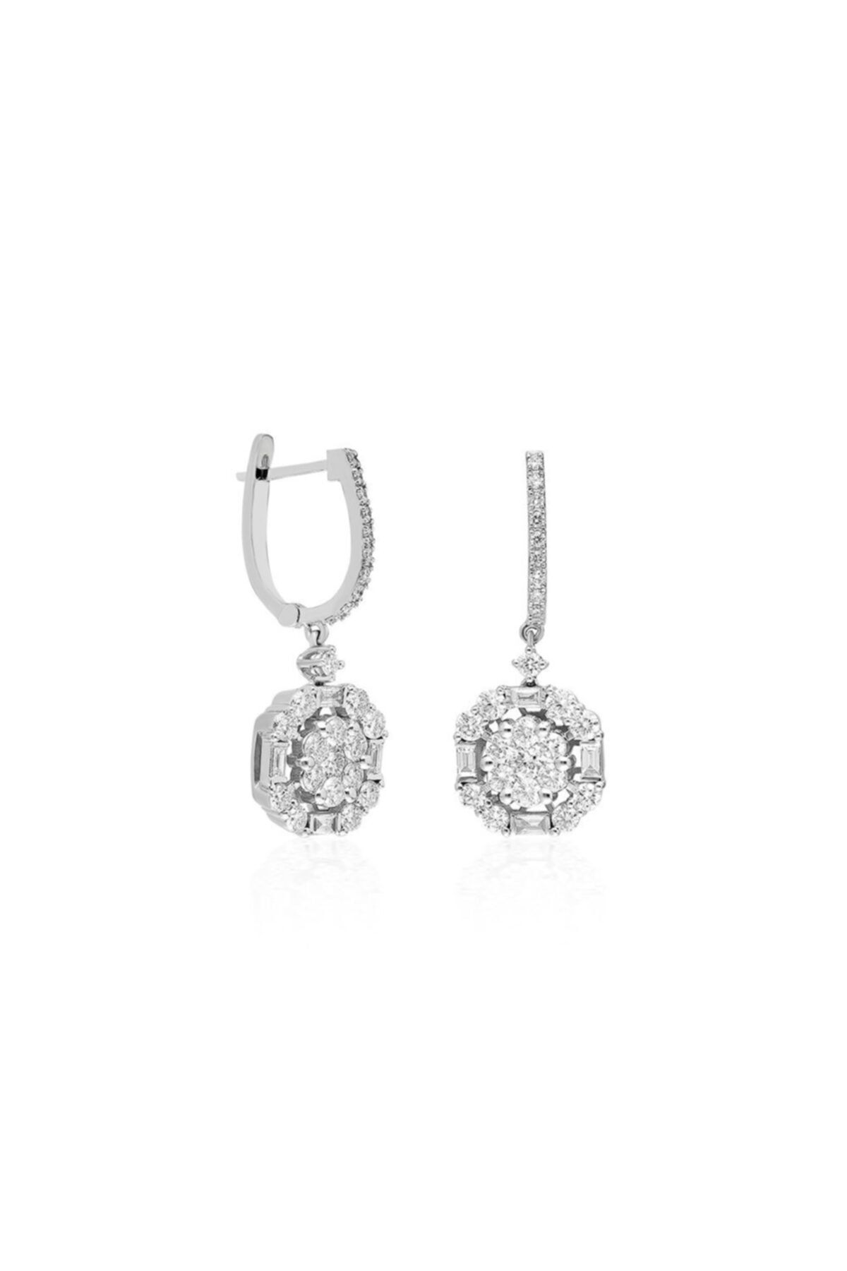 Vav Pırlanta 1,52 Ct 18 Ayar Pırlanta Küpe