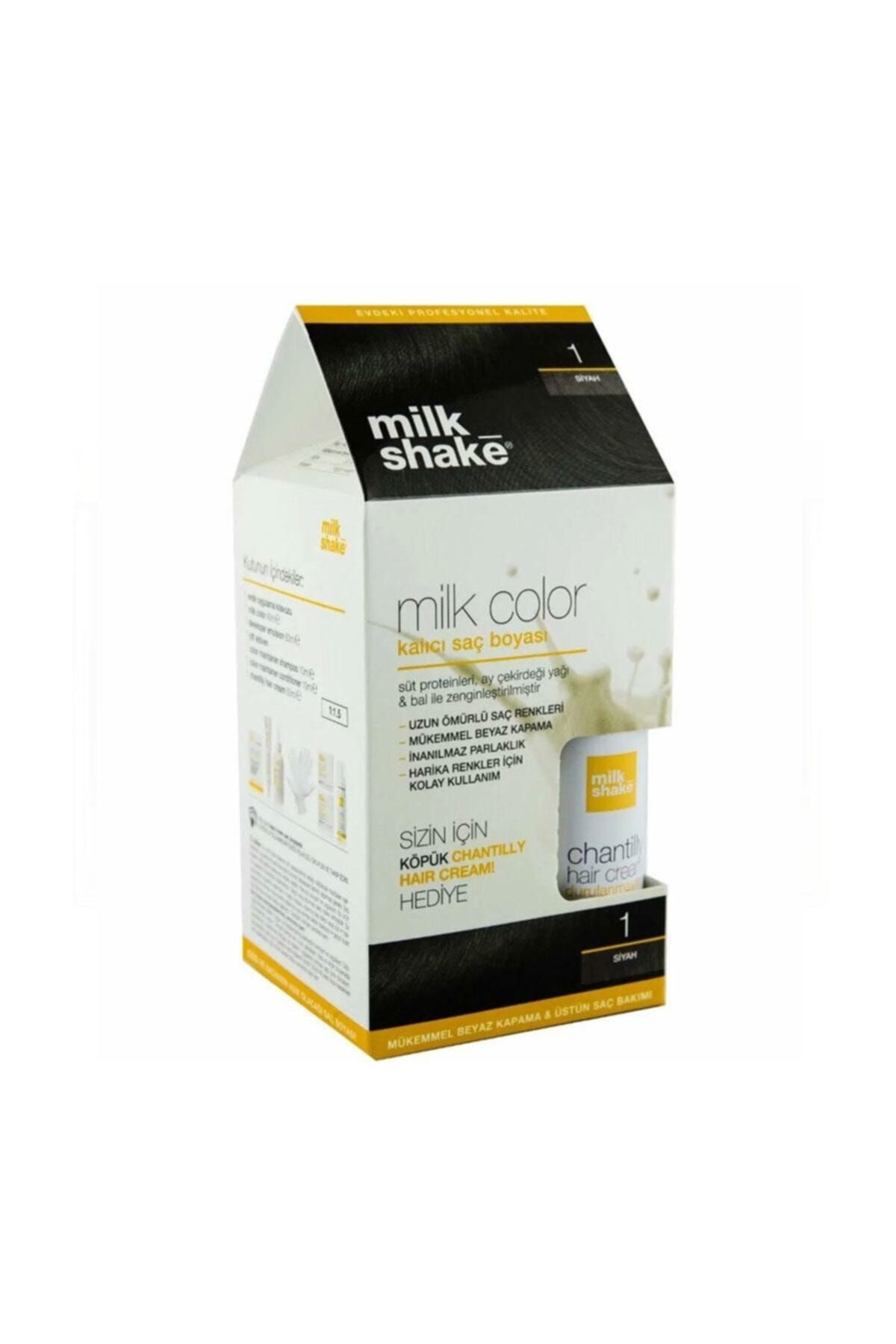 Milkshake Saç Boyası 01 Siyah + Bakım Köpüğü 8681127021974