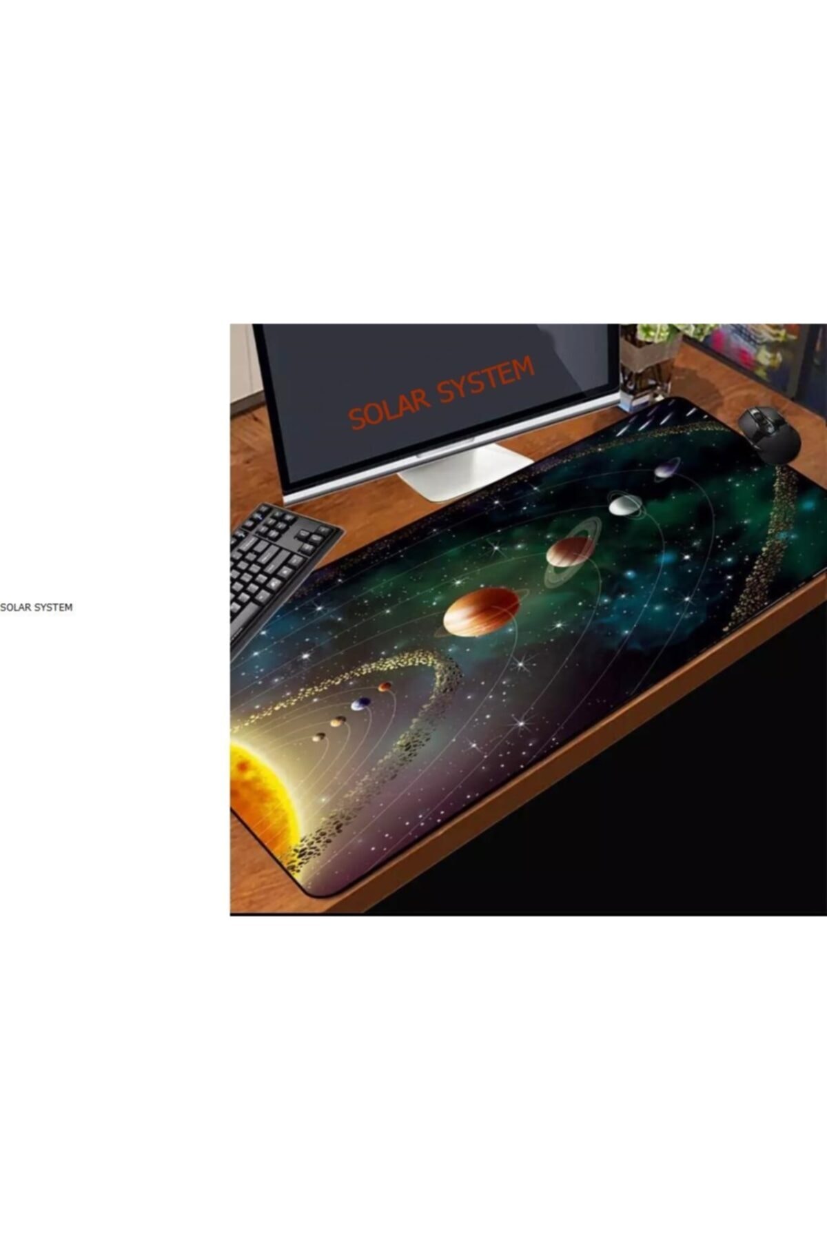 VİPONLİNE Güneş Sistemi Planet Manzara 90*40 Gaming Mausepad