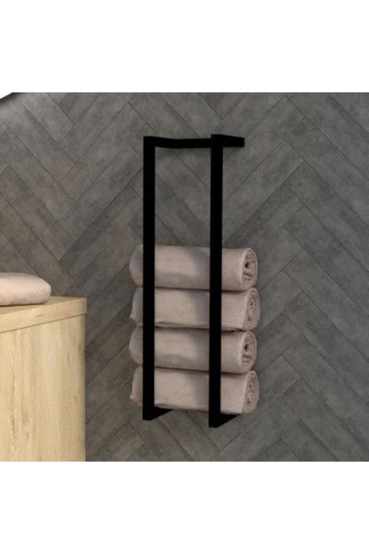 Wess Dizayn Metal Banyo Rafı Havluluk Wd-225