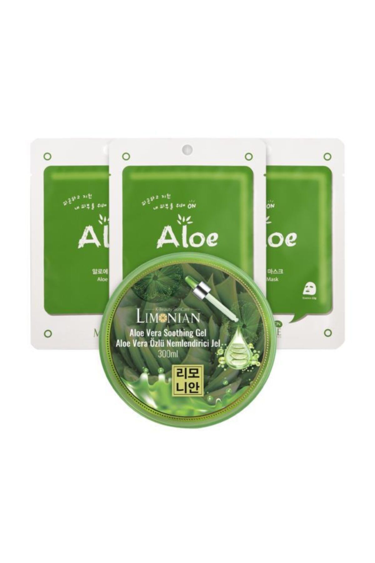 Limonian Aloe Vera Jel + 3 Adet Mjcare Aloe Vera Maske