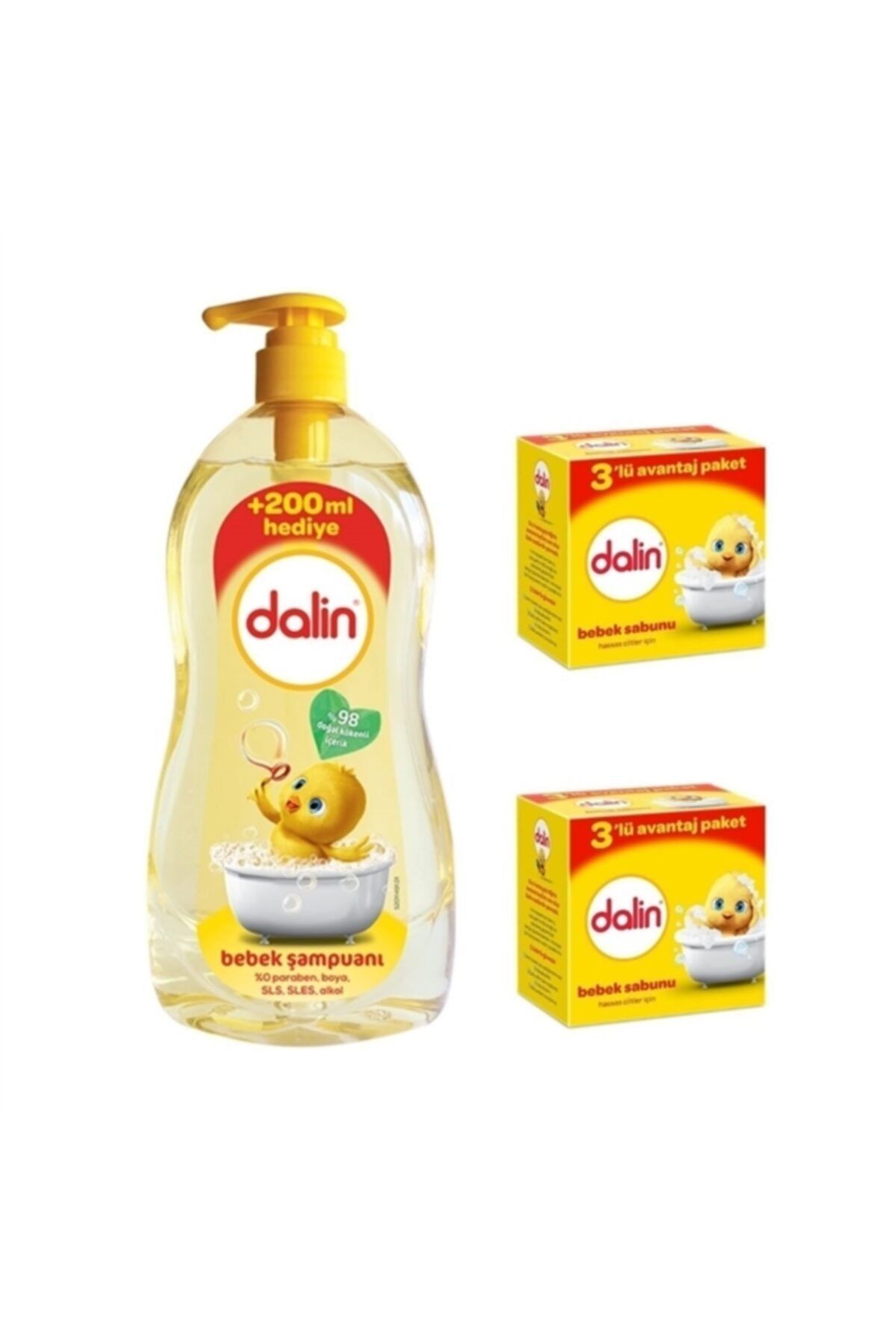 Dalin Hassas Ciltler Için 6'lı Bebek Şampuanı Klasik 900 ml + Bebek Sabunu