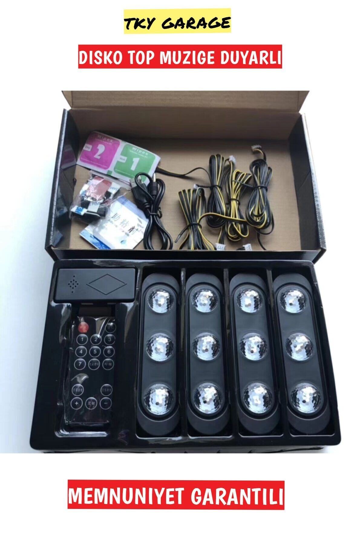 Starlight Ayak Altı Disko Top Araç Içi Kumandalı Müziğe Duyarlı Usb Girişli