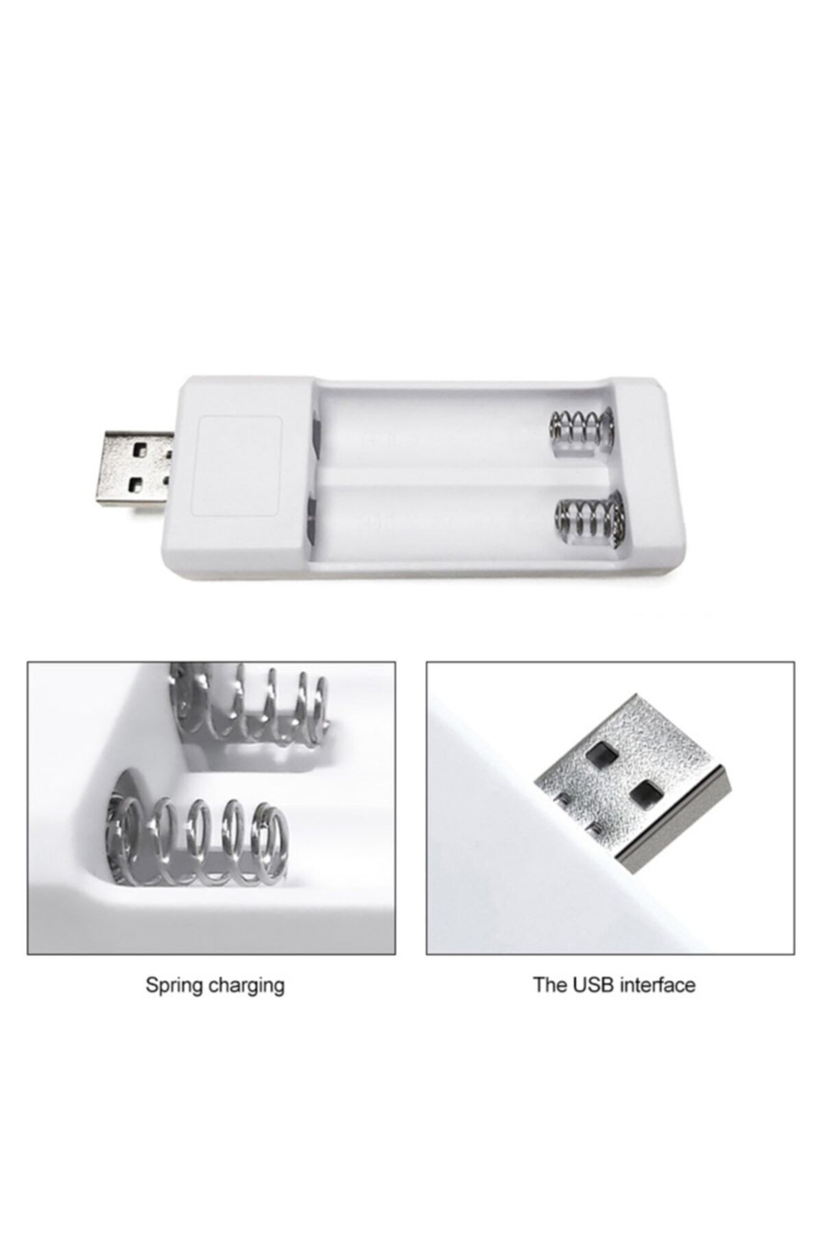HEDİYELİKEŞYADÜKKANI Phomax Çift Usb Girişli Aa Aaa Pil Şarj Cihazı Portatif Pil Şarjı Taşınabilir Şarj Aleti