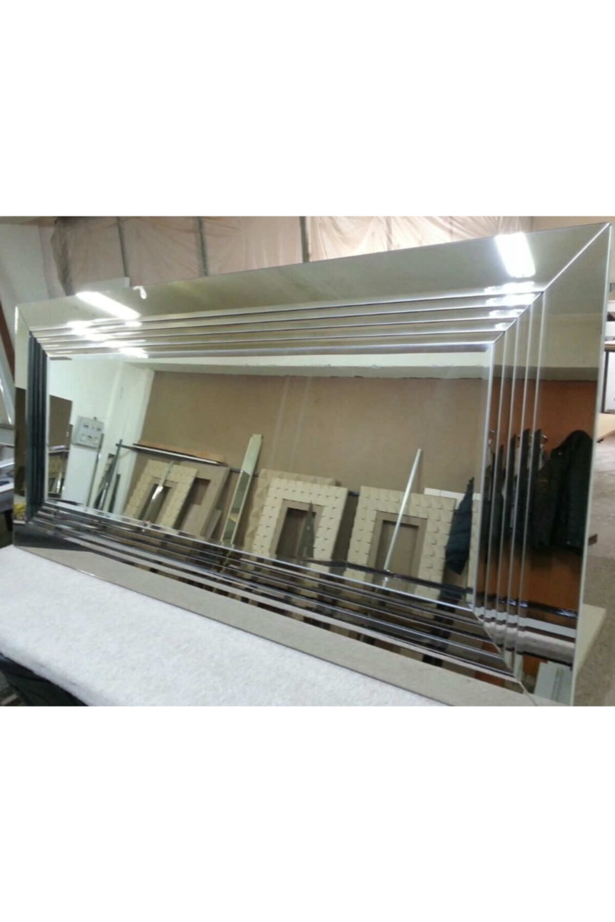 KamusalMarket Dekoratif Salon Aynası Basamaklı Ayna 80x175 Cm