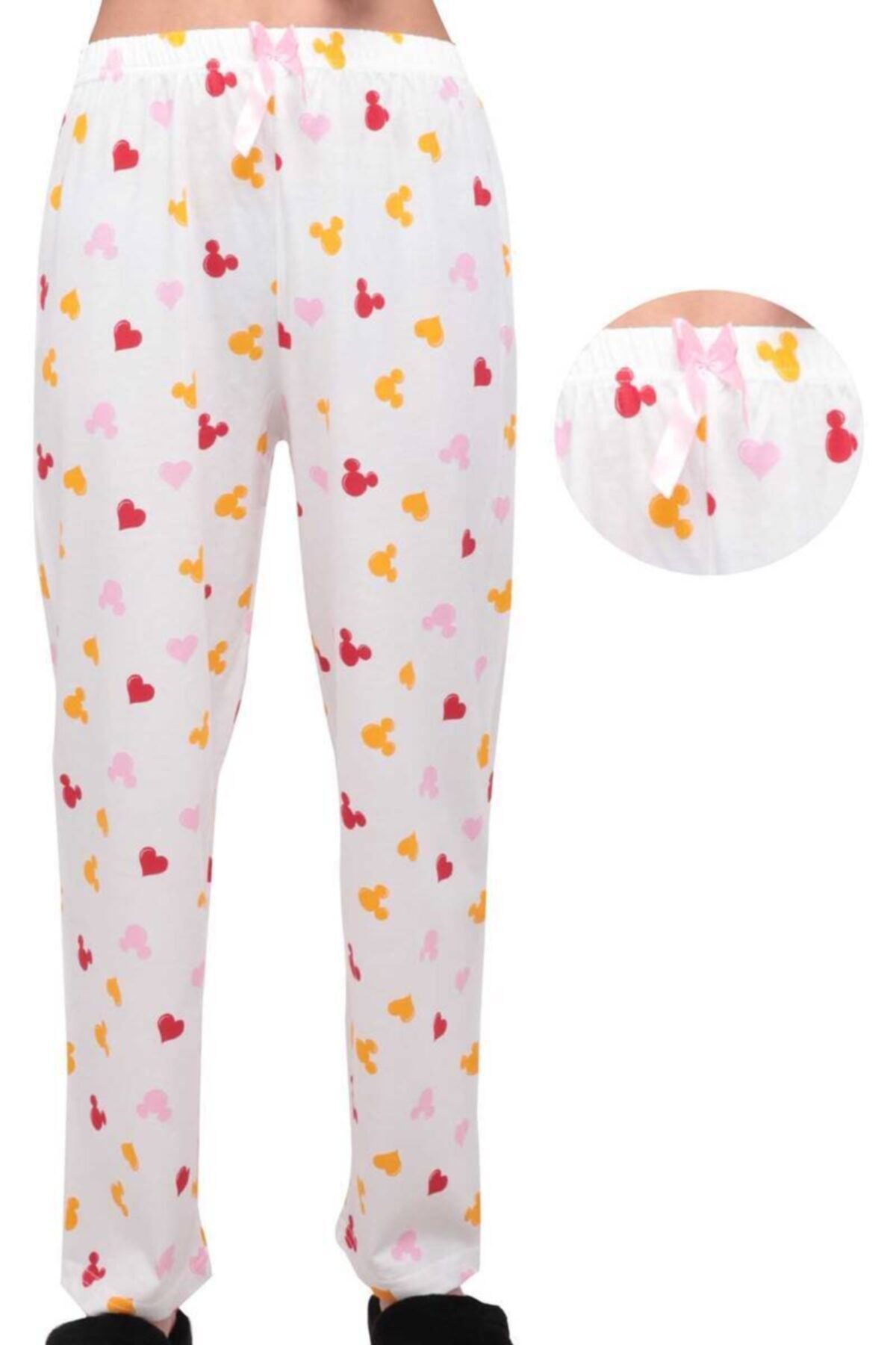 Simisso Kalp Desenli Kadın Pijama Altı | Beyaz