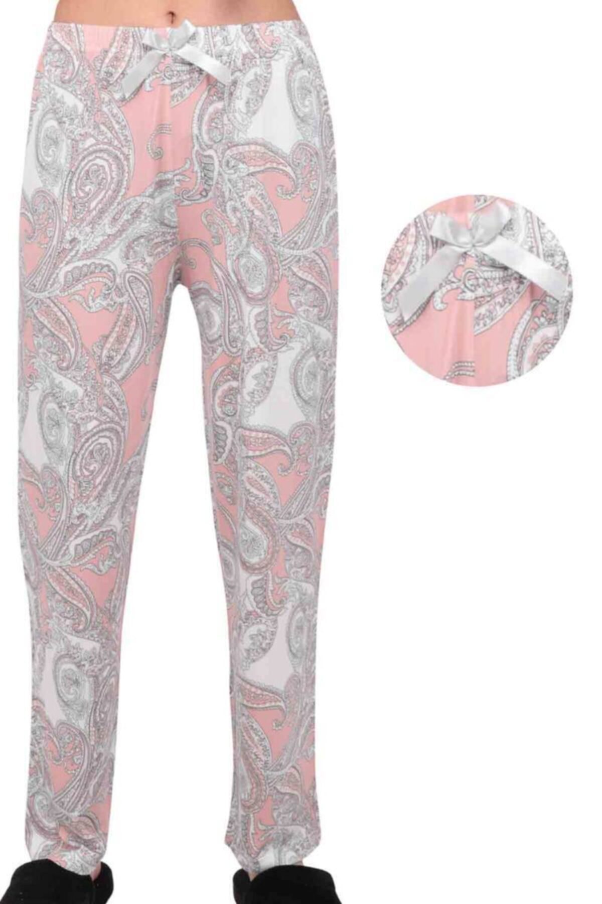 Simisso Desenli Kadın Pijama Altı 2255 | Pudra