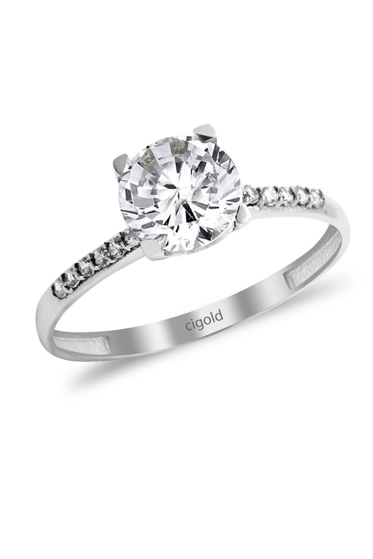 CiGOLD 14 Ayar Tektaş Yüzük 16k1yzk0159035071