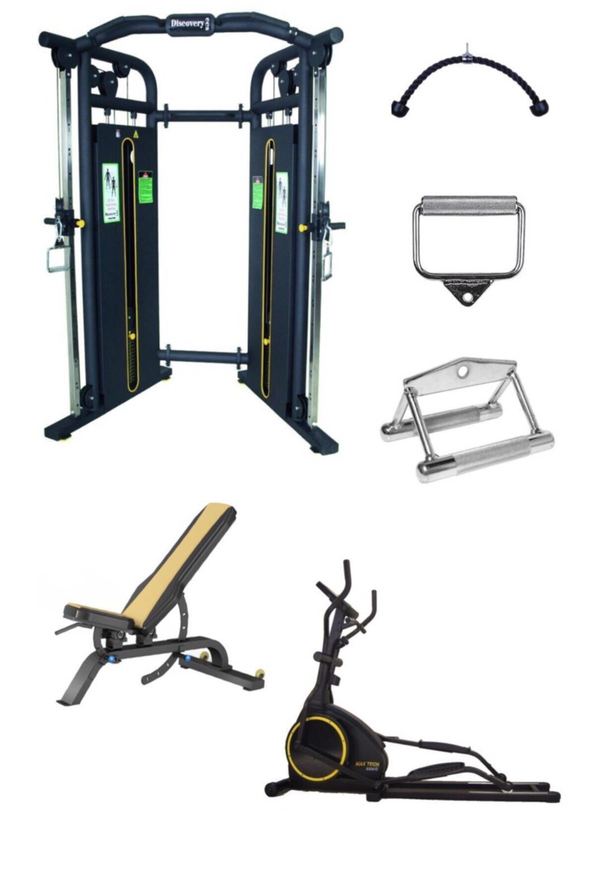 MaxTech Max Tech Profesyonel Dap Set4 (dap, Ayarlı Sehpa, Profesyonel Eliptik Bisiklet, Aparatlar)