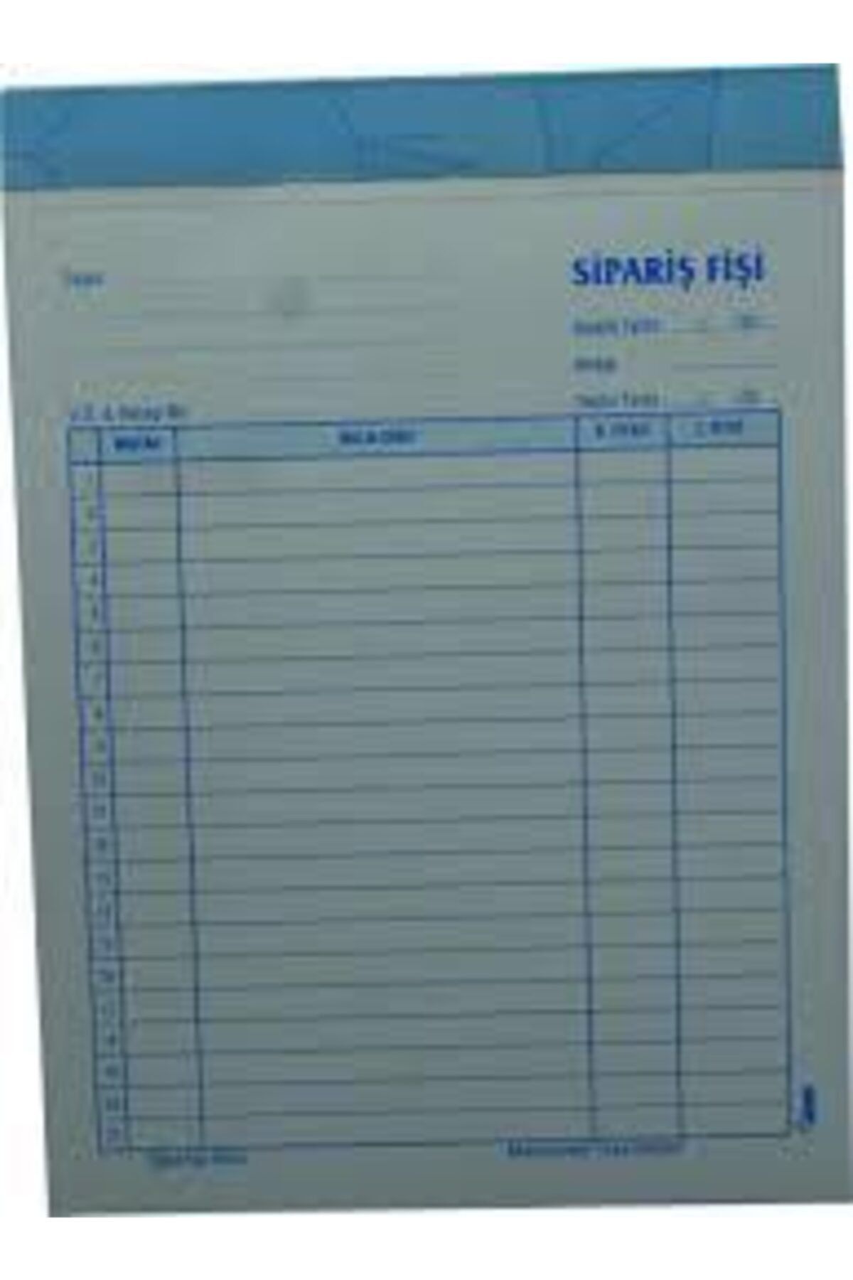 Uysal Mini Sipariş Fişi 12.5 X 8.5 cm 8 Adet
