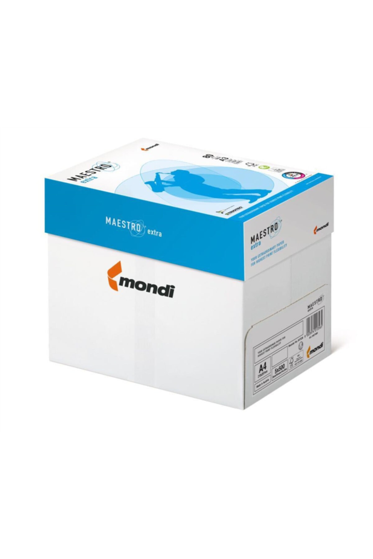 Mondi Maestro Extra A4 Gramajlı Fotokopi Kağıdı 90gr 1 Koli 5 Pak