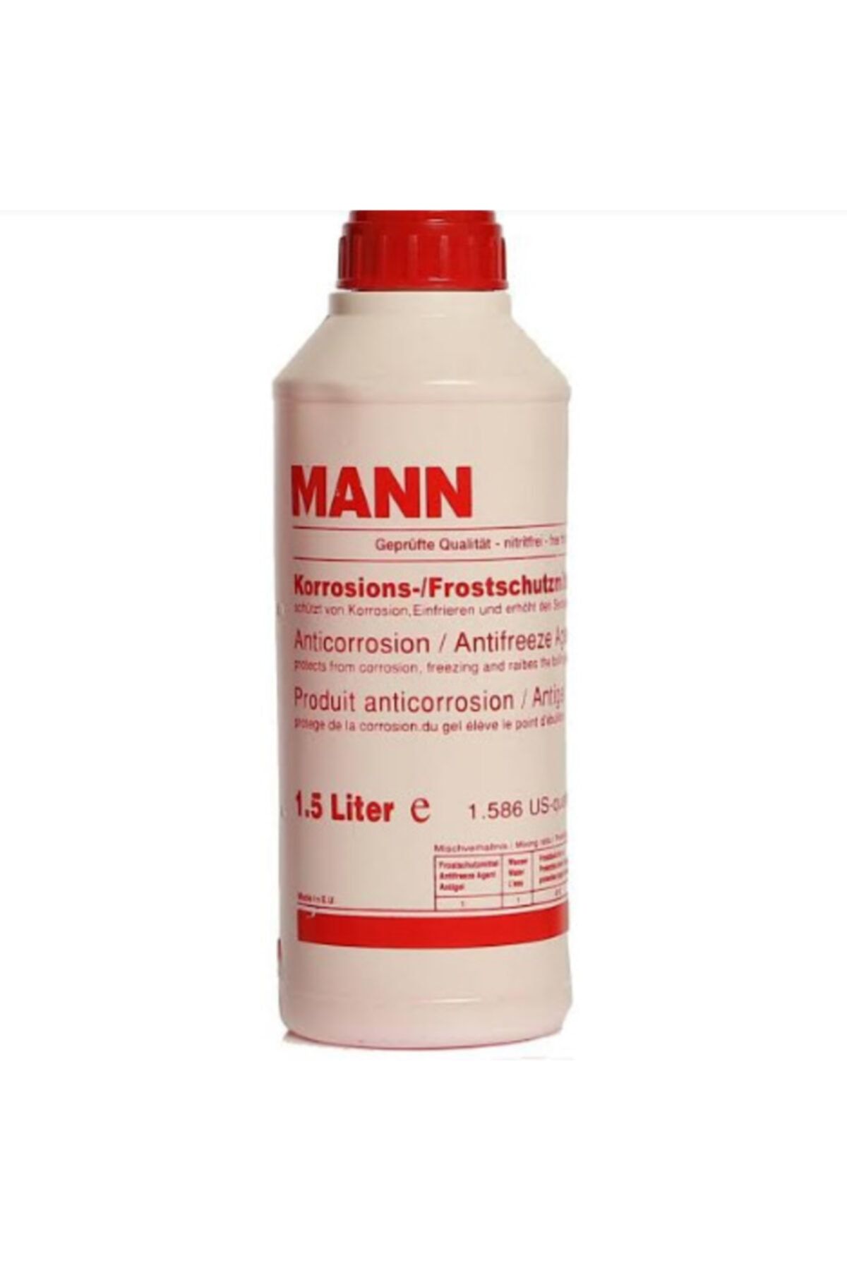 MANN Organik Antifriz 1.5lt -37 C (germany Formula)