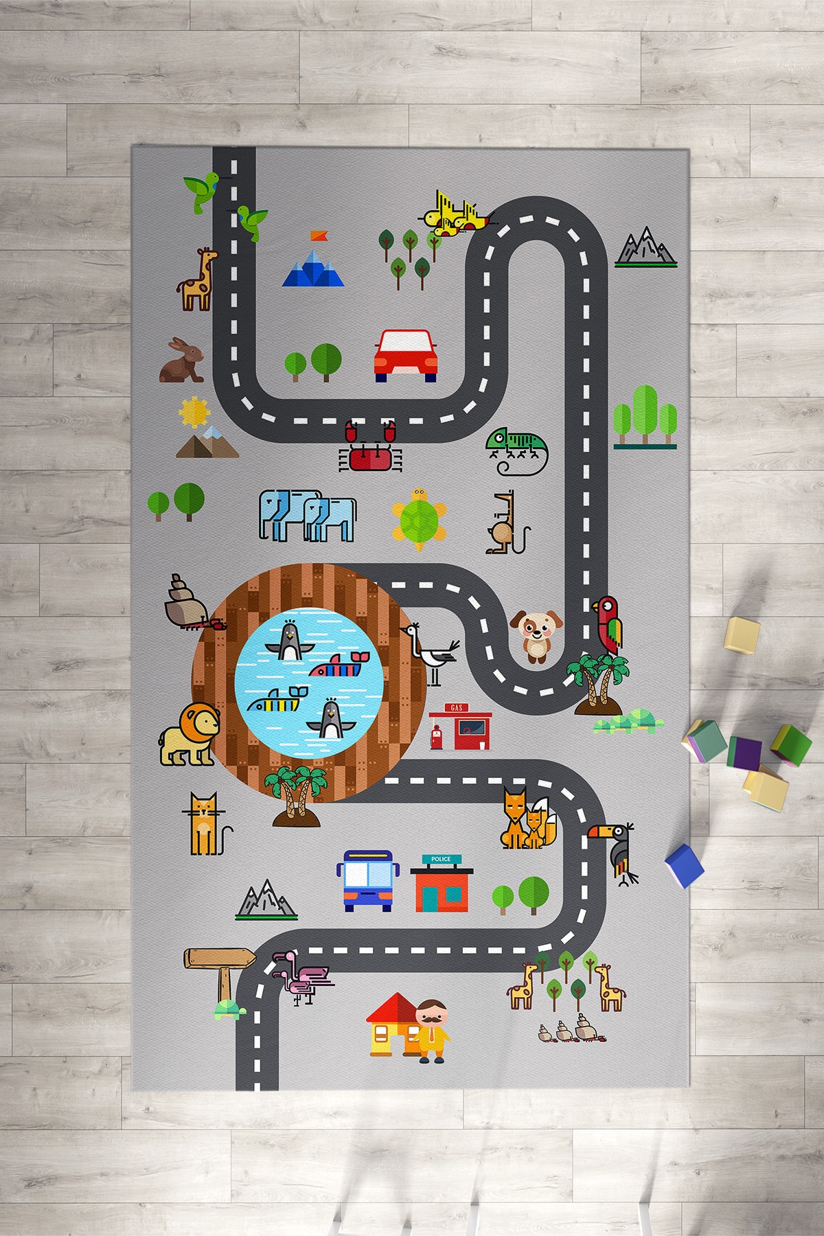 Talia Home Yol Desenli Oyun Halısı