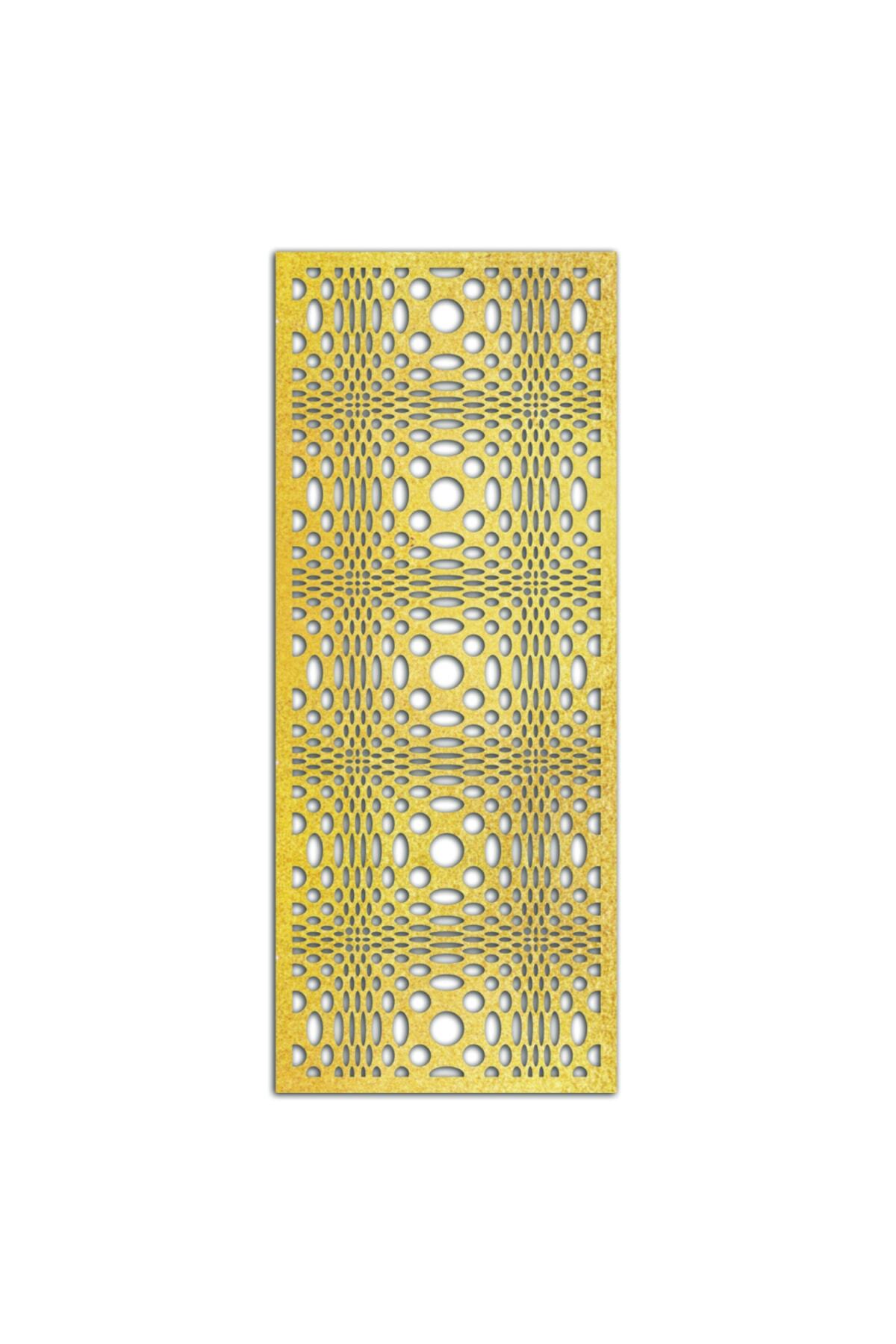 Liar Dekor Liar Ahşap Seperatör (Paravan) - KSP-92 - (18 mm) - (69 cm x 139 cm) - (Gold)
