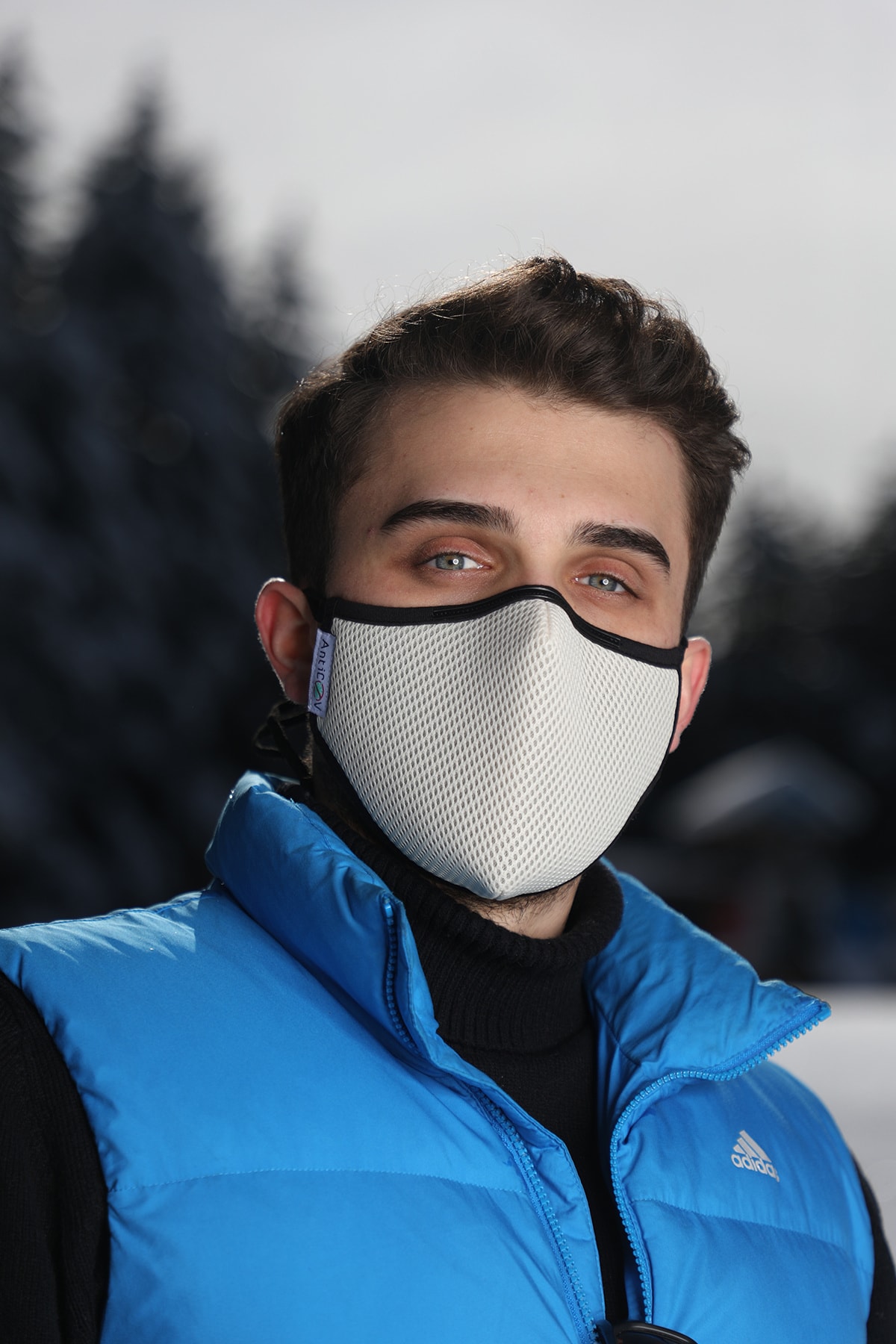 AntiCoV Prestige Boyun Lastikli KREM AntiViral Kumaştan Üretilmiş Yıkanabilir Maske