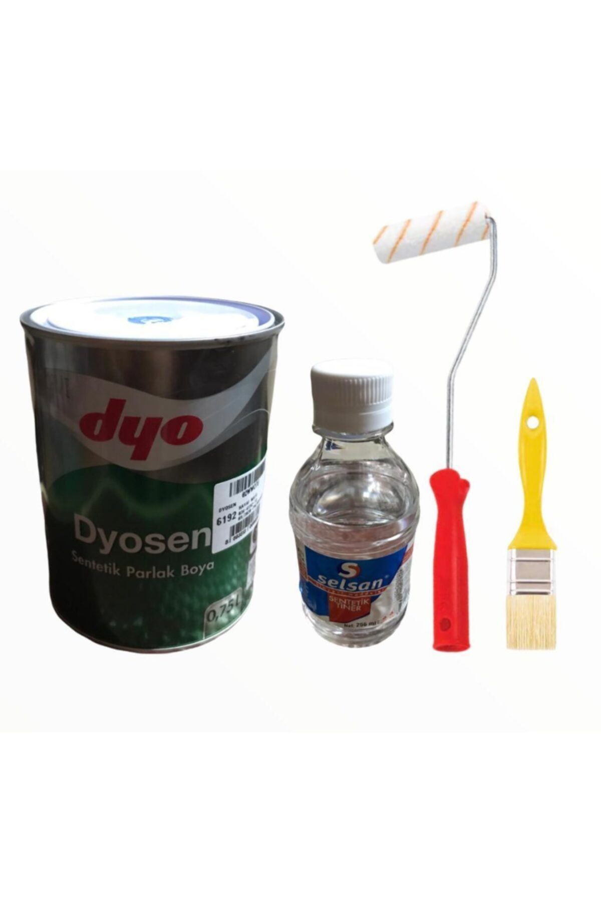 Dyo Yağlı Boya Seti Tiner Fırça Rulo Havai Mavi