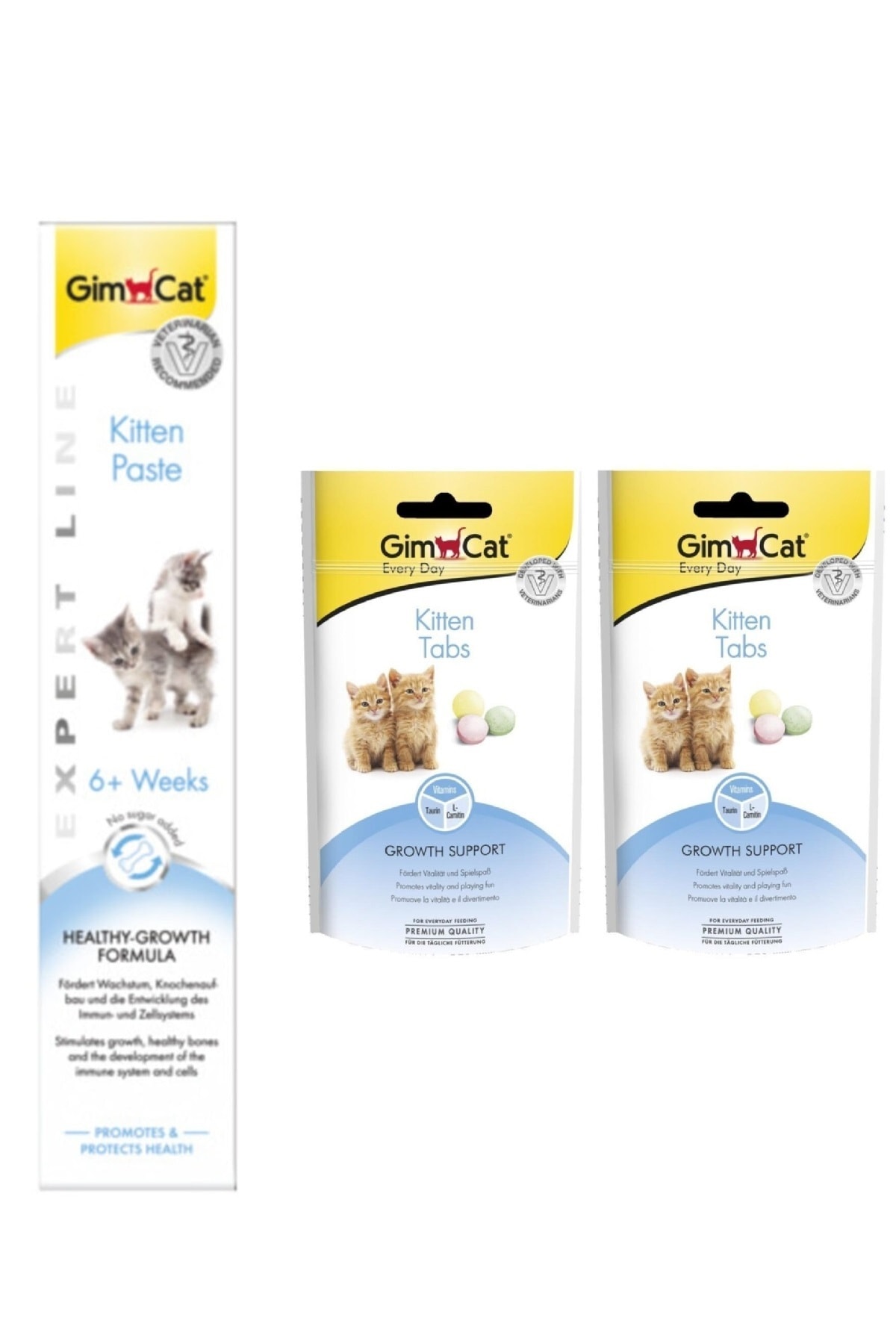 Gimcat Kitten Paste 50 Gr 1 Ad. + Kitten Tabs 2 Adet Yavru Kedi Ödül 40 Gr