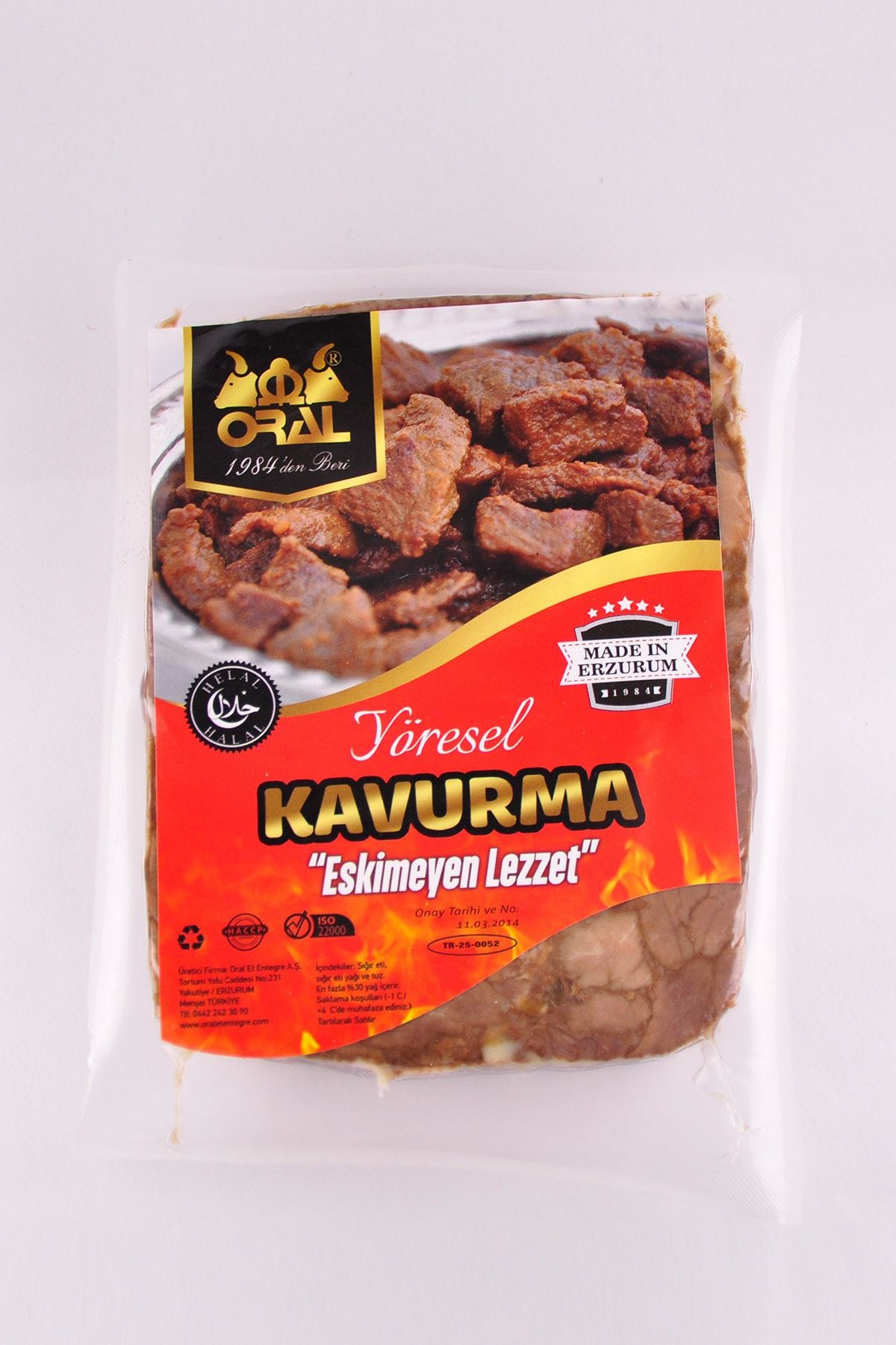 ORAL Oral Et Specıal Yöresel Kavurma  Dana Biftek Etinden 400g