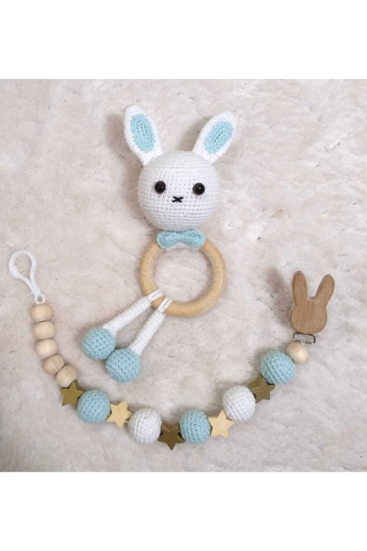 Amigurumi Popyo Amigurumi Örgü Çıngırak ve Emzik Zinciri