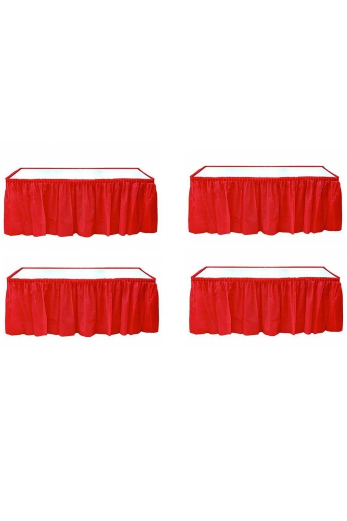Happyland 4 Adet Sevgililer Günü Kırmızı Plastik Masa Eteği 75x426 cm