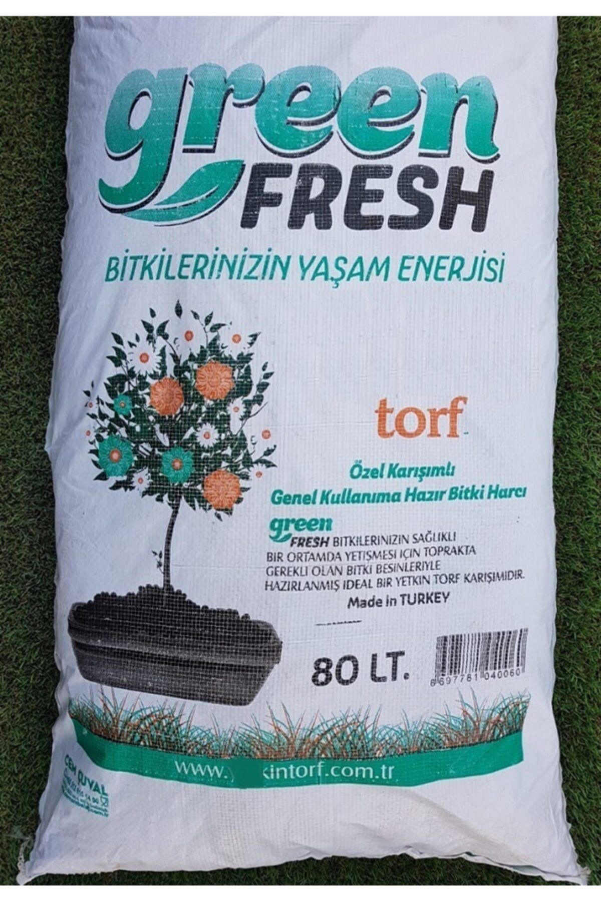 green fresh Çiçek Toprağı 3 Adet 80 Lt Torf Toprak Saksı Toprağı Perlitli Torf Perlit Torf Karışımı