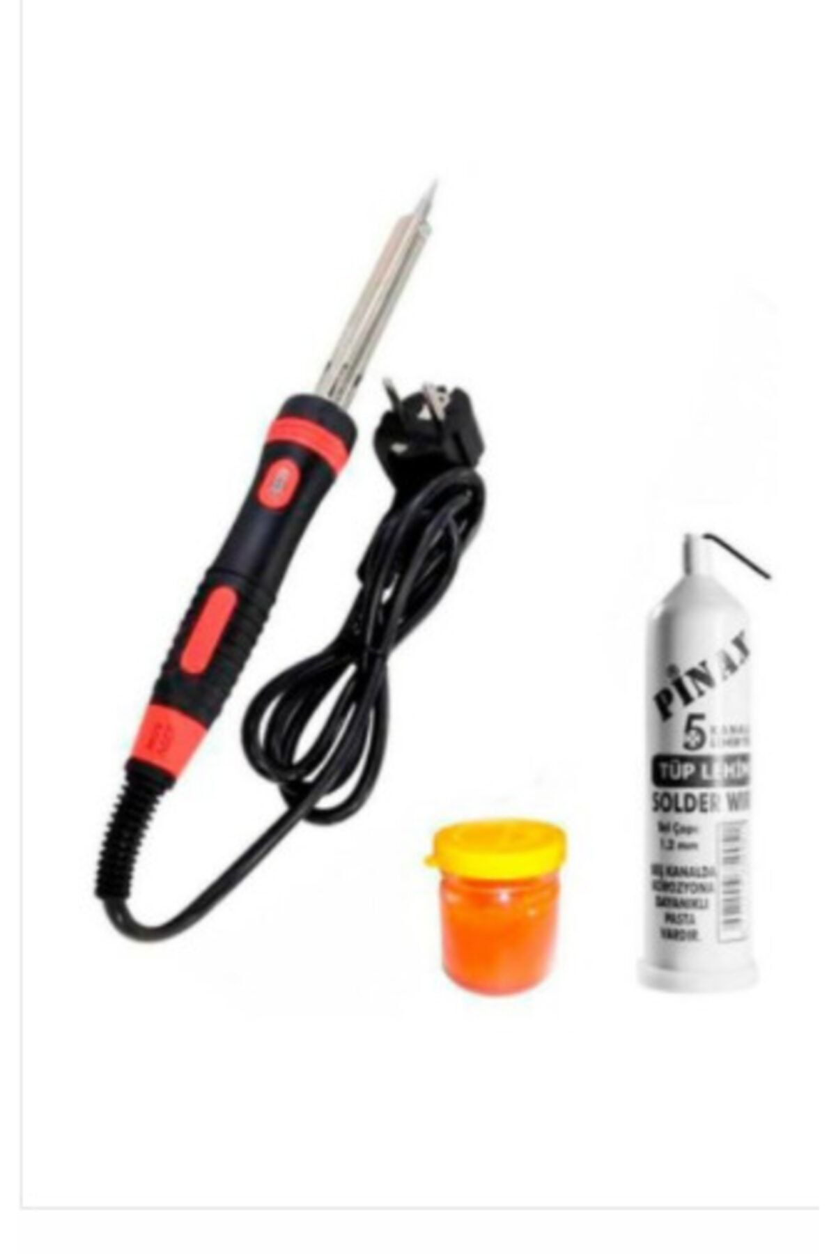 REKOTOOLS - 60w Profesyonel Lehim Makinesi Kalem Havya+ Leyim Teli+ Pasta
