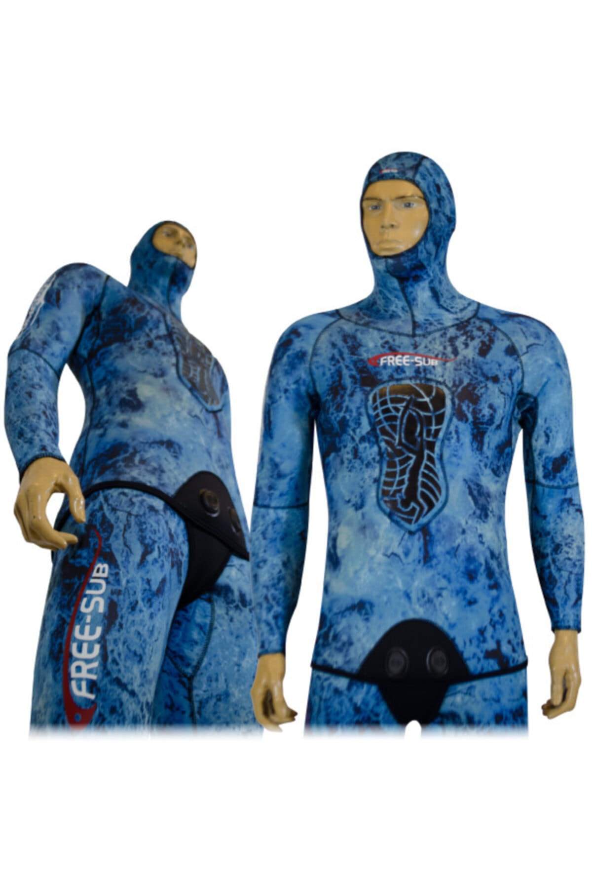 FreeSub Erkek Mavi Expert Ocean Avcı Elbise 3 mm