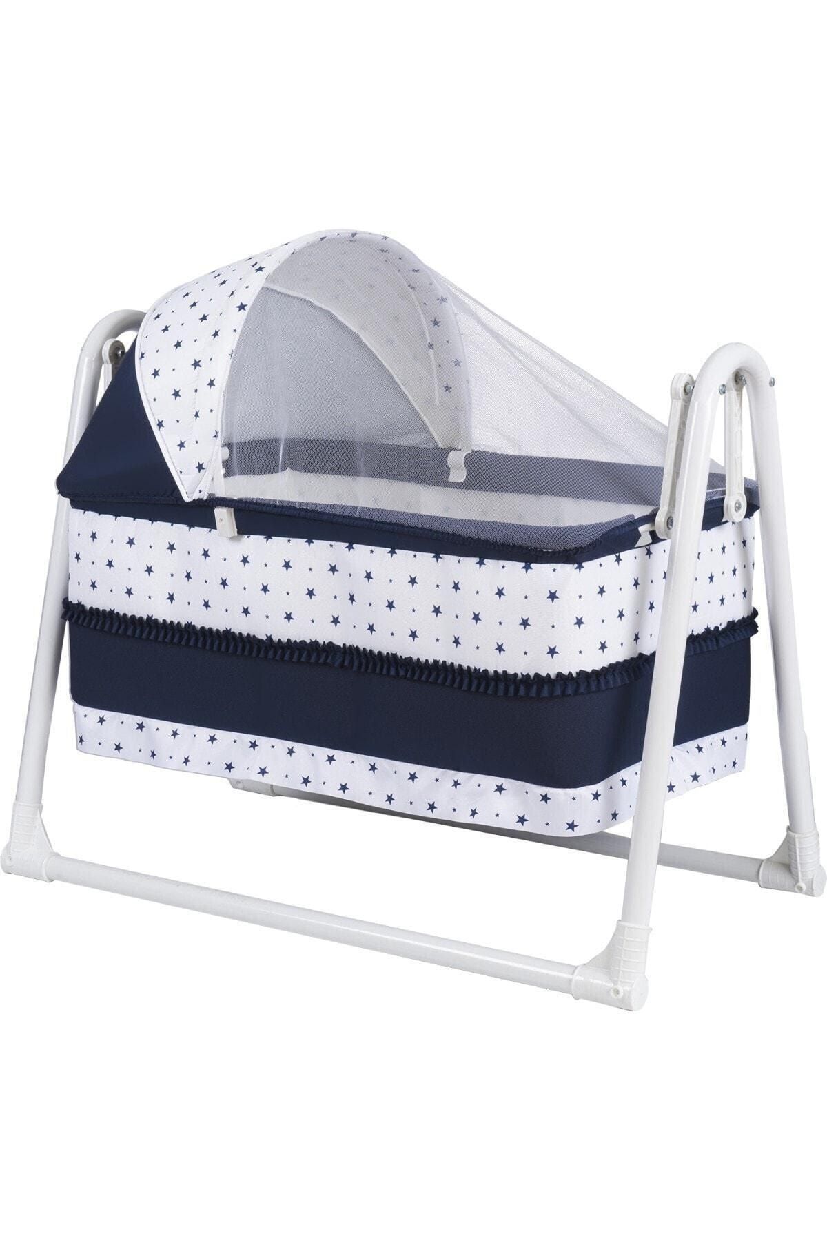 POLLY BABY Lüx Sepet Beşik Portatif Bebek Beşiği Sallanır Beşik