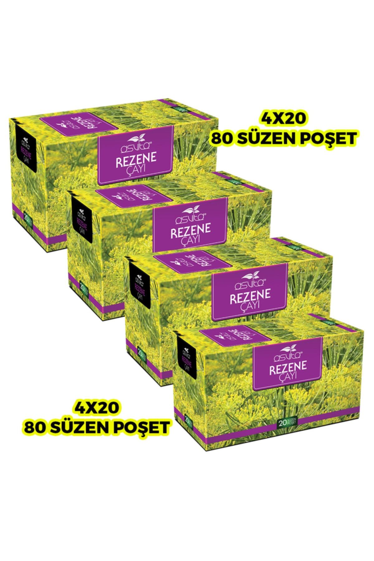 ASVİTA Karadeniz Den Rezene Çayı Katkısız Ve Doğal 4x20 80 Süzen Poşet Koruyucu Içermez
