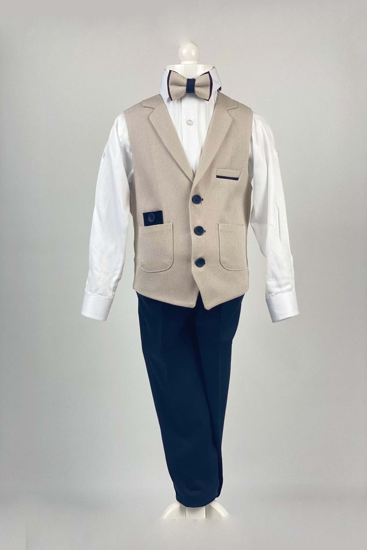 seyma butik erkek cocuk bej spor kesim yelekli takim elbise fiyati yorumlari trendyol